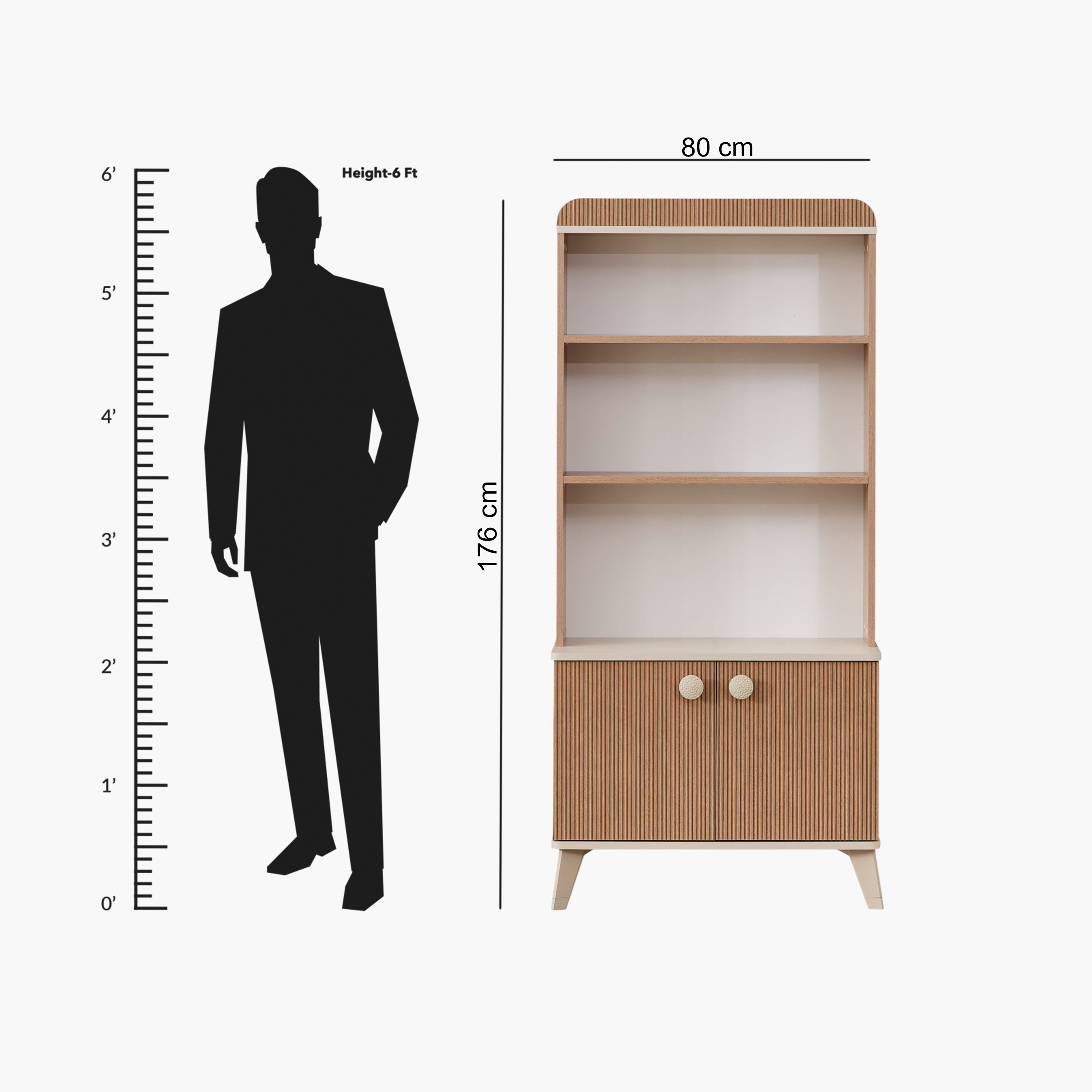 Kingslay 2-Door Bookcase-hbxfurniture-office-bookcases-image-7