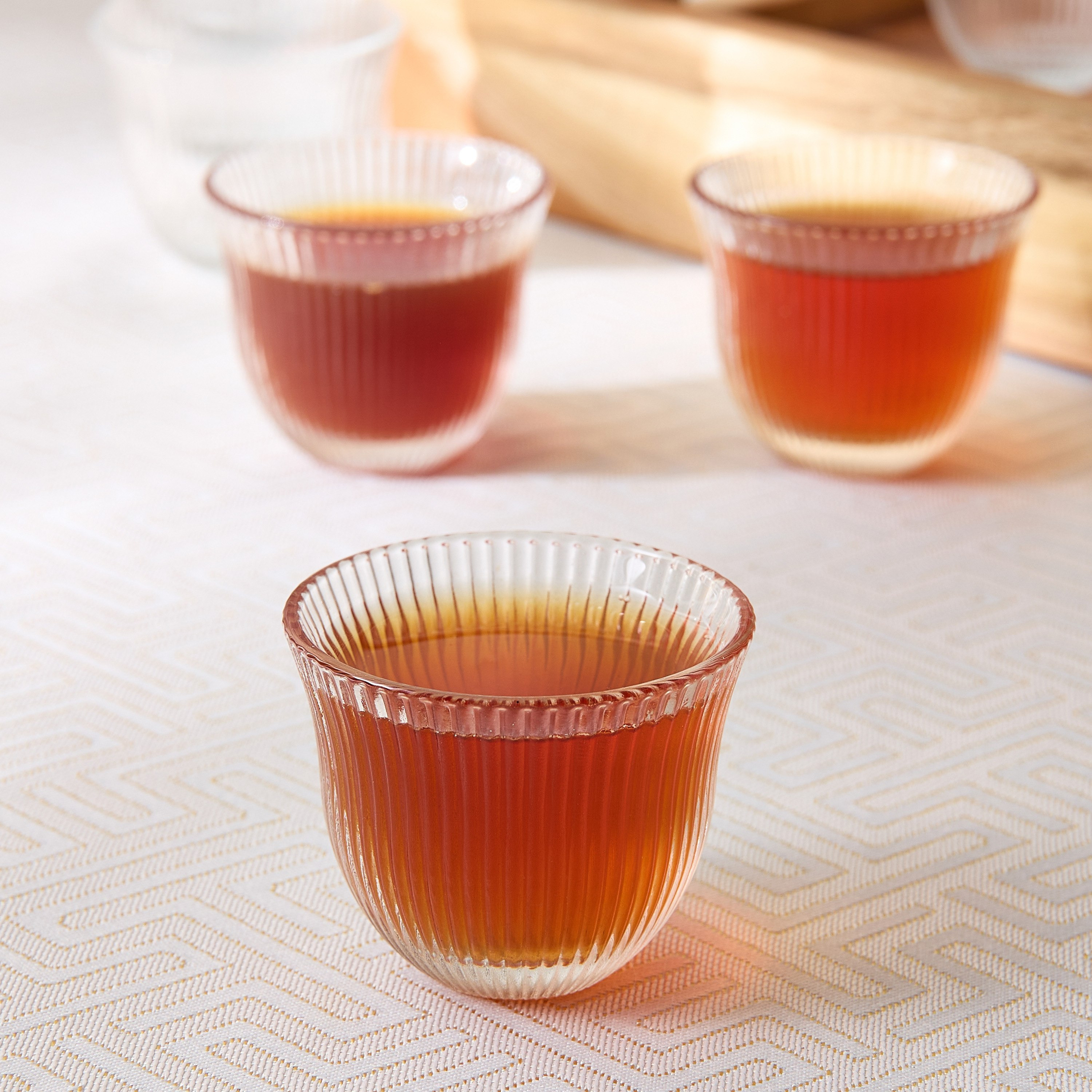 Ribbed Glass 12-Piece Cawa Cup Set - 60 ml-hbxhomeware-diningandtabletop-coffeeandteasets-image-2
