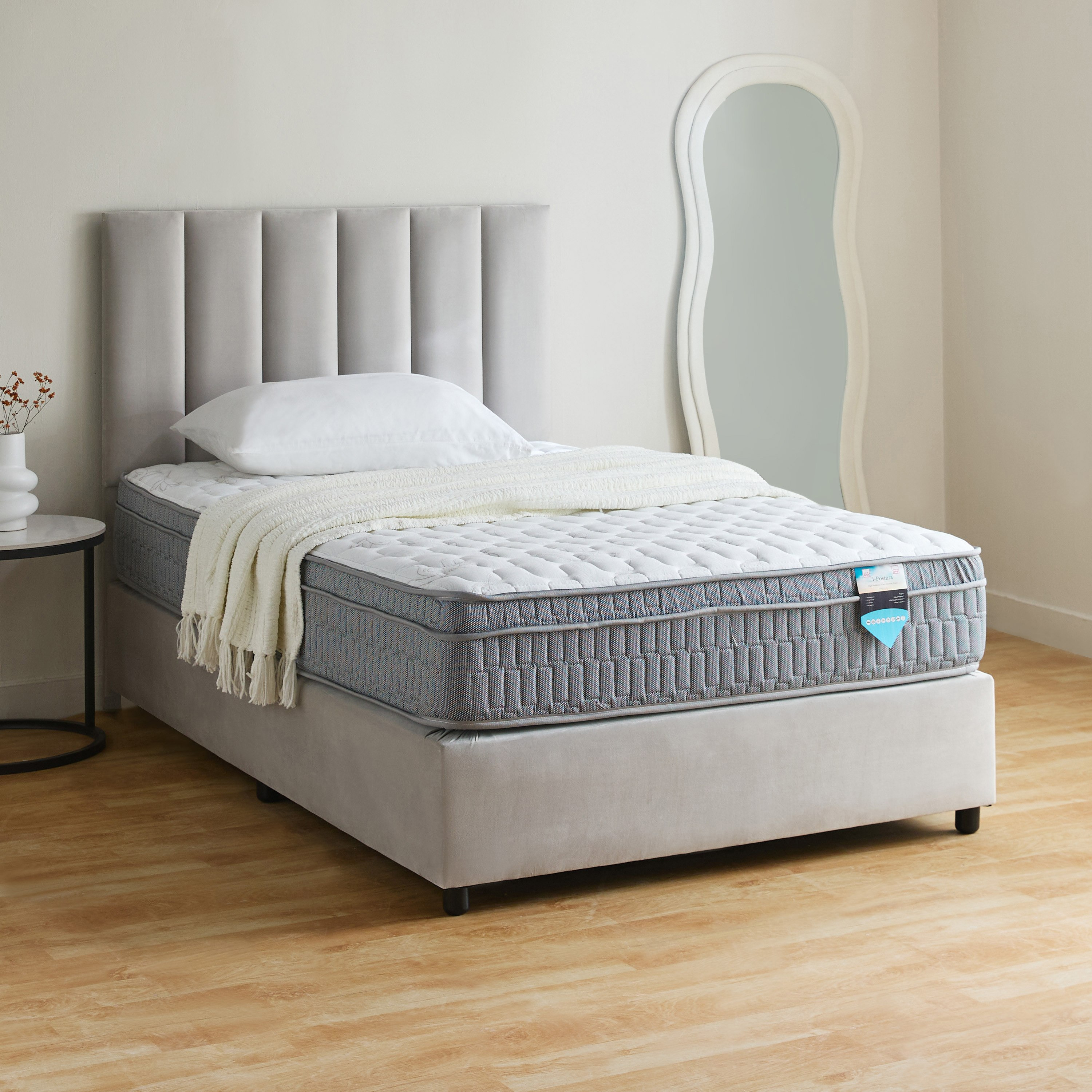 SleepLuxe iPostura High Resilience Visco Memory Foam Medium Firm Pocket Spring Mattress-155x205x26cm-hbxbedroom-mattresses-queen-image-8