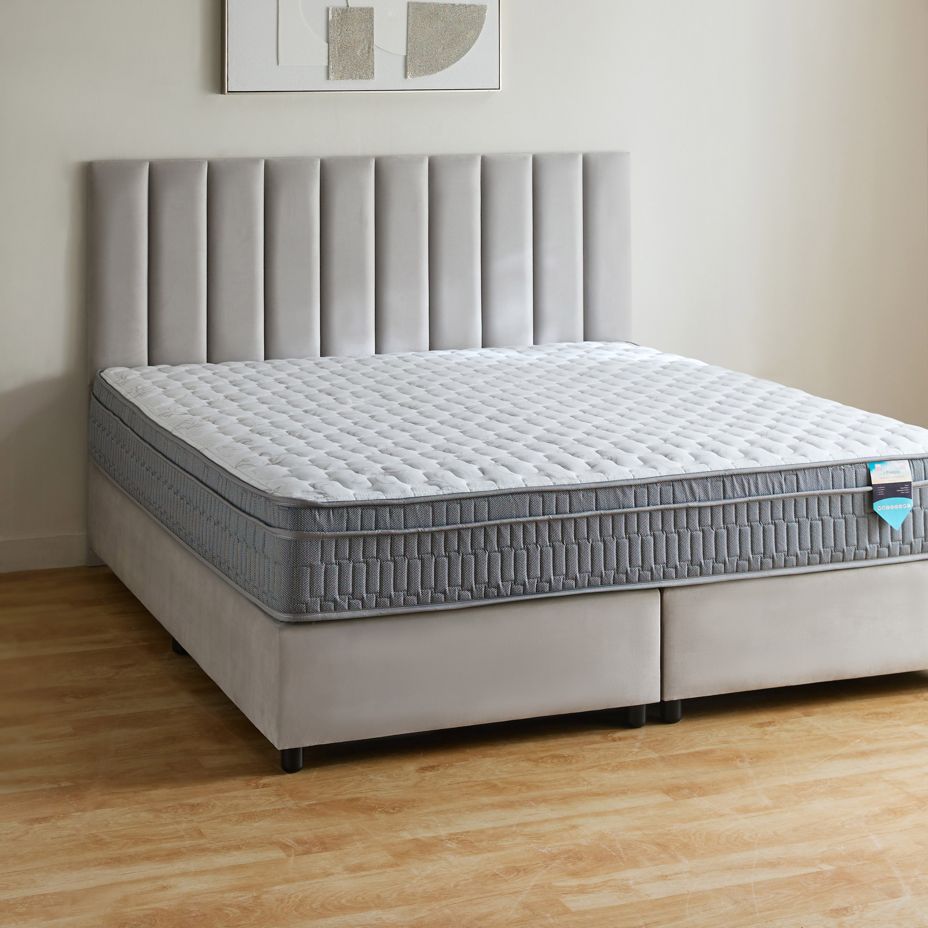 SleepLuxe iPostura High Resilience Visco Memory Foam Medium Firm Pocket Spring Mattress-180x200x26cm-hbxfurniture-mattresses-king-image-2