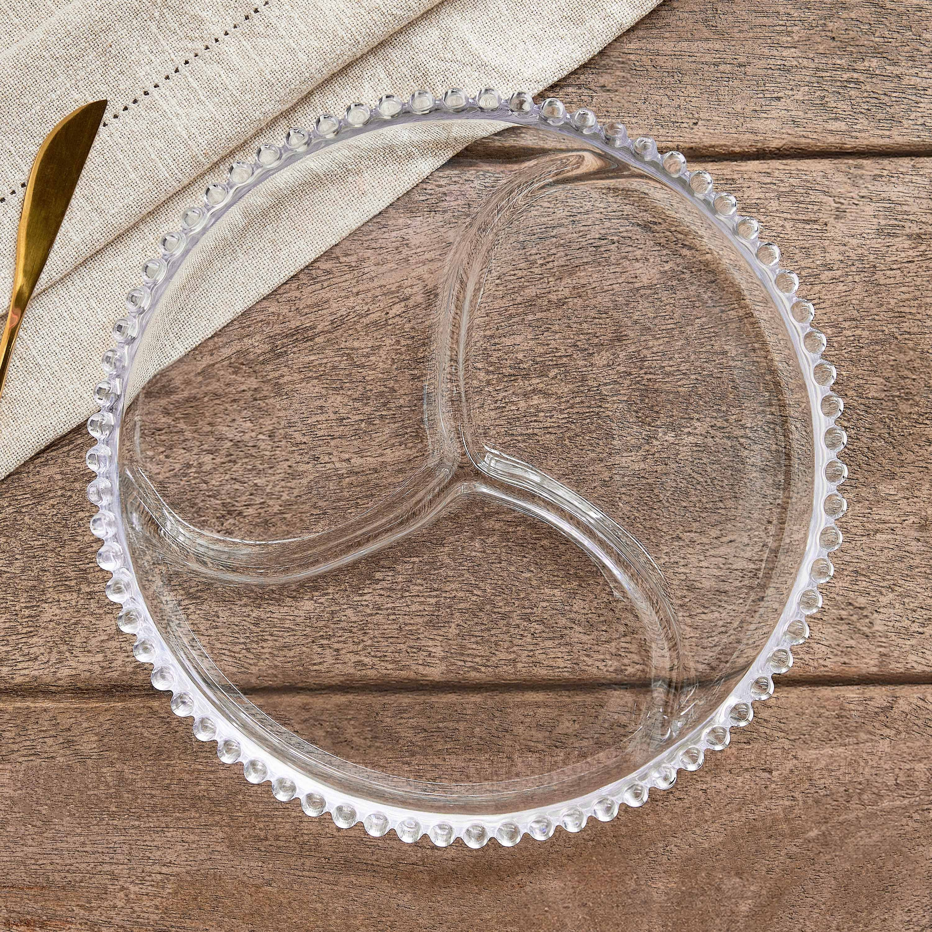 Merriam 3-Partition Beaded Serving Plate - 23.3 cm-hbxdecorandfurnishings-tabletop-serveware-image-2