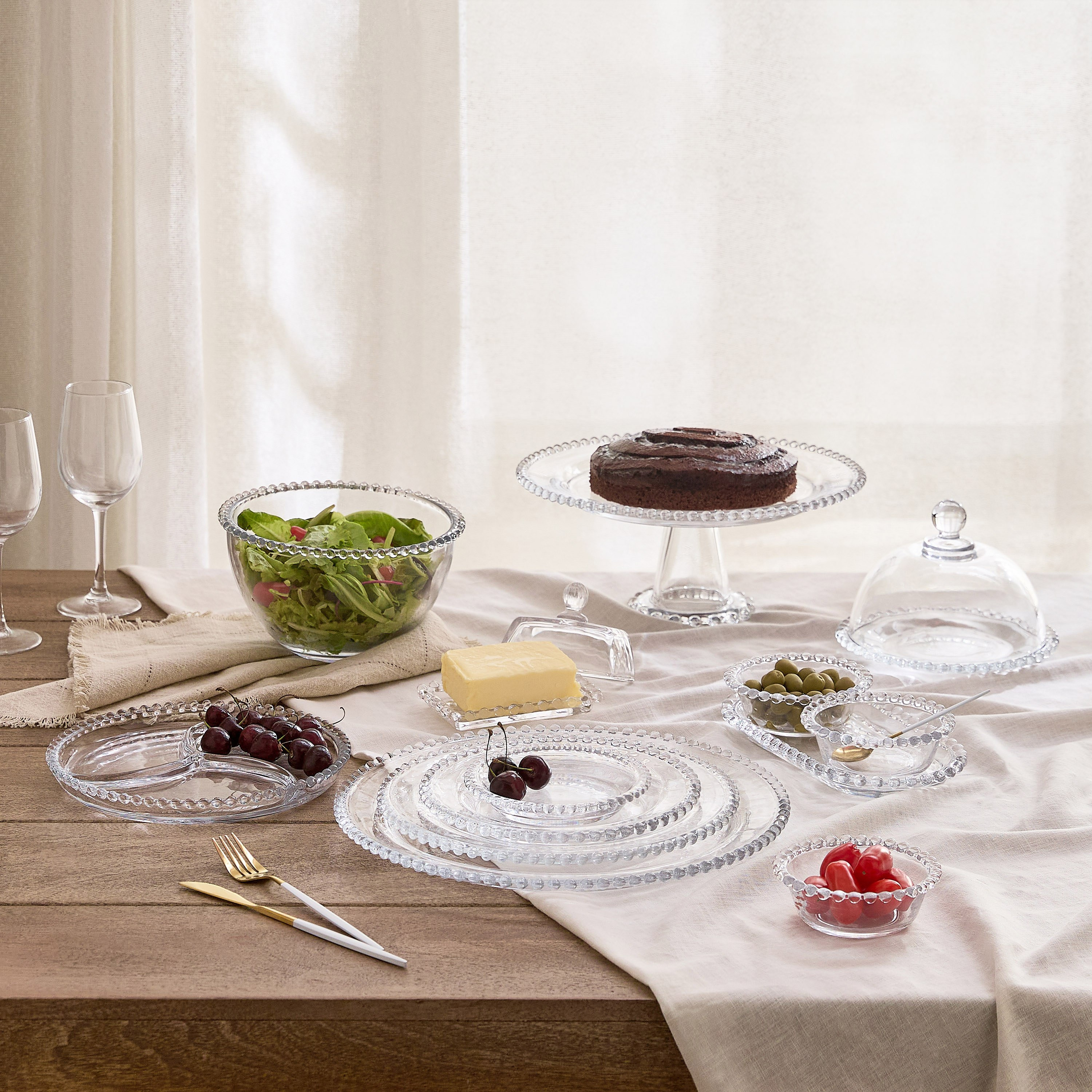 Merriam 3-Partition Beaded Serving Plate - 23.3 cm-hbxdecorandfurnishings-tabletop-serveware-image-4