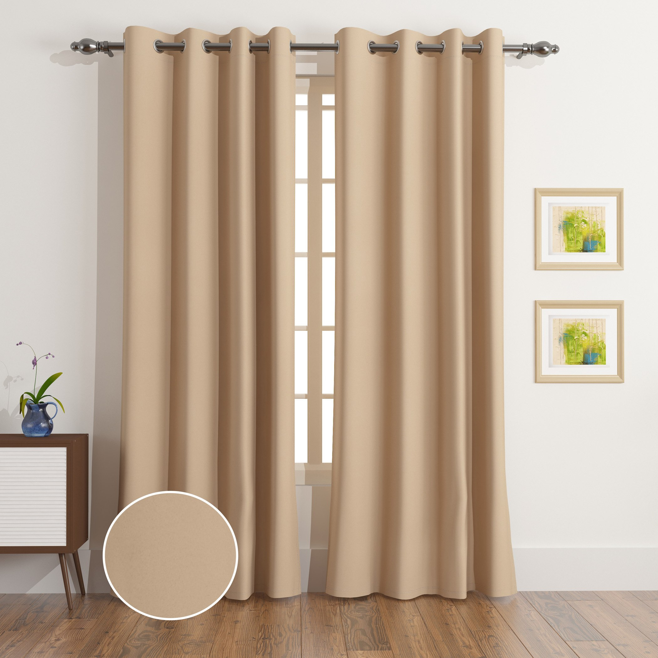 Uni 4-Piece Blackout Curtain Set - 140x300 cm-hbxhomeware-hbxlivingroom-image-1