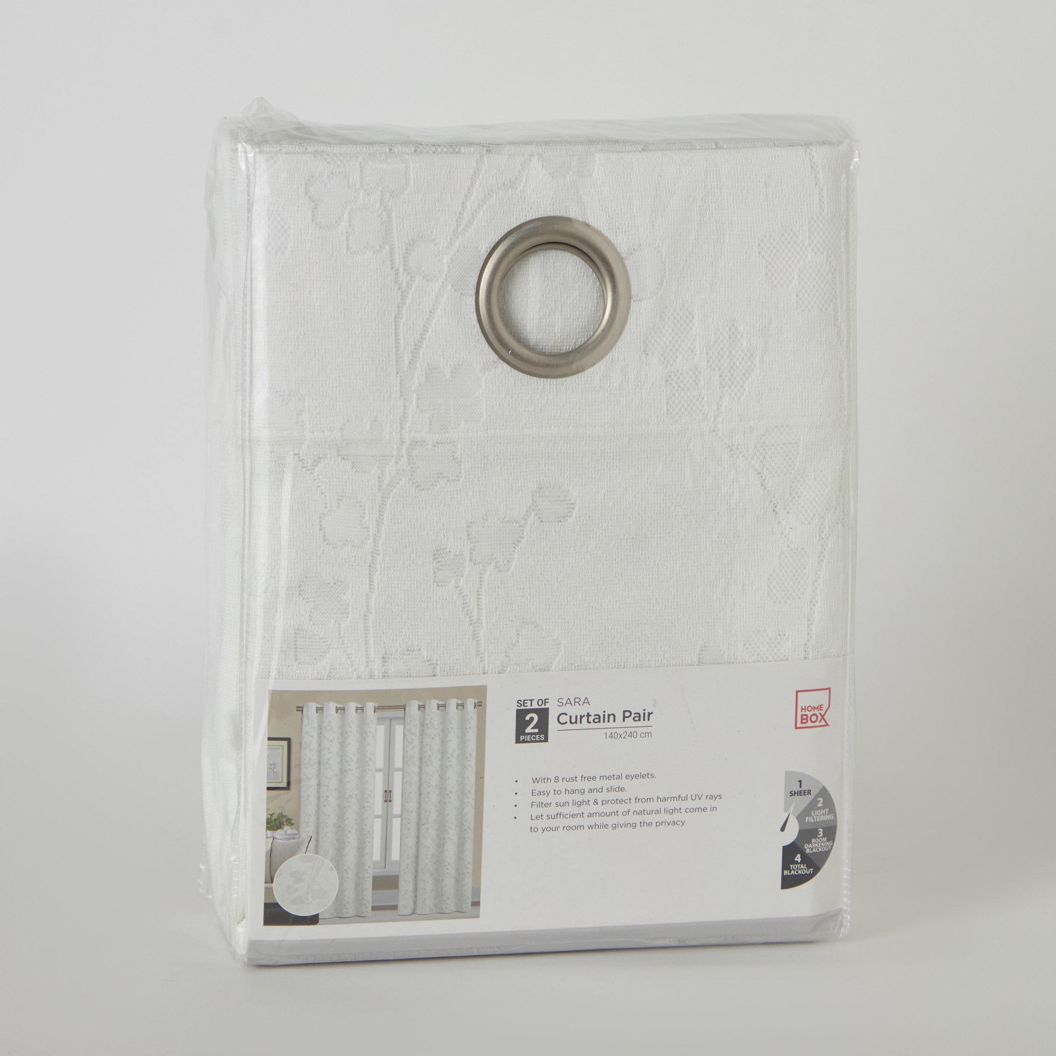 Sara 2-Piece Textured Sheer Curtain Set - 140x240 cm-hbxhomeware-hbxlivingroom-image-4