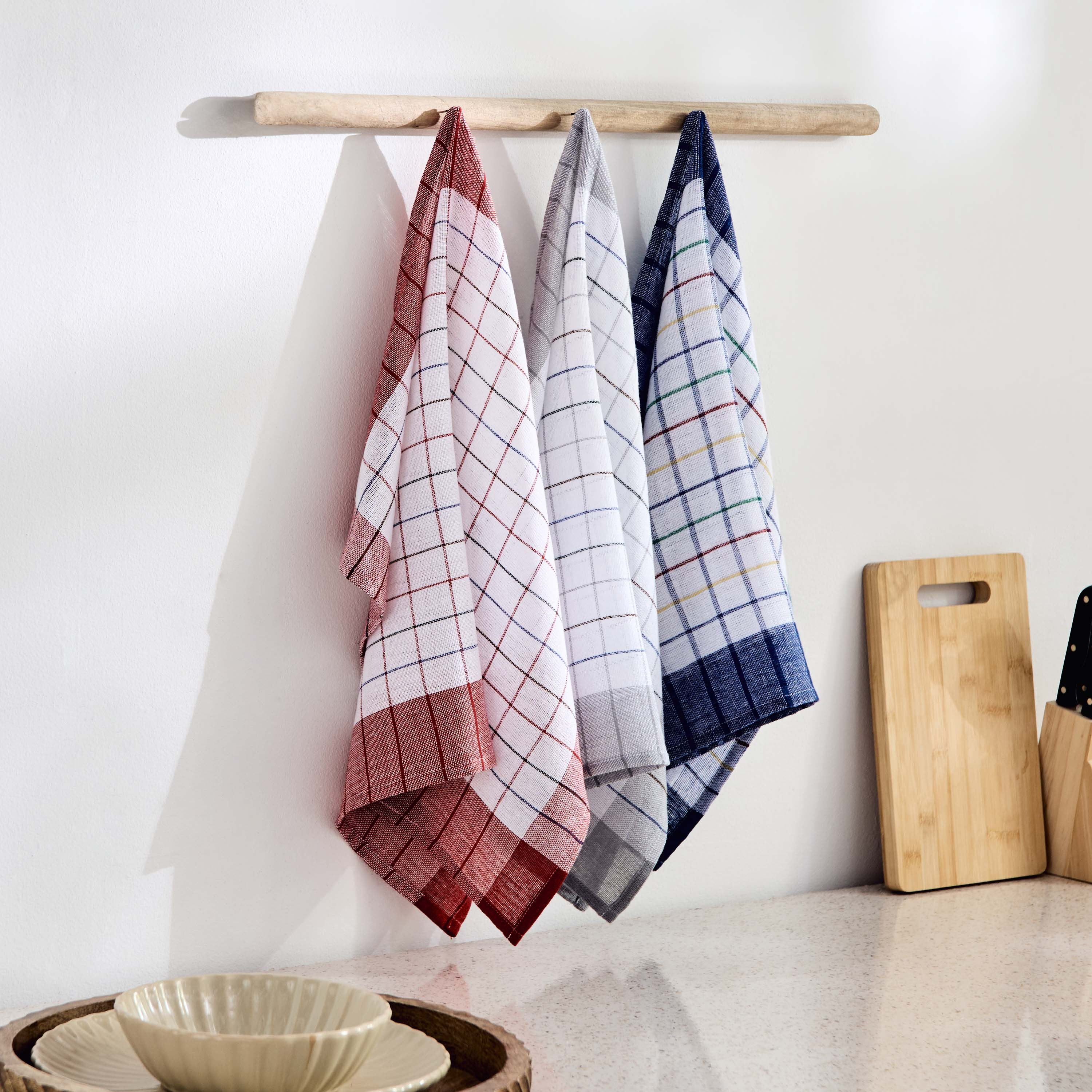 طقم مناشف مطبخ وافل 6 قطع من مترو - 45×65 سم-hbxhomeware-kitchenware-kitchenlinens-image-1