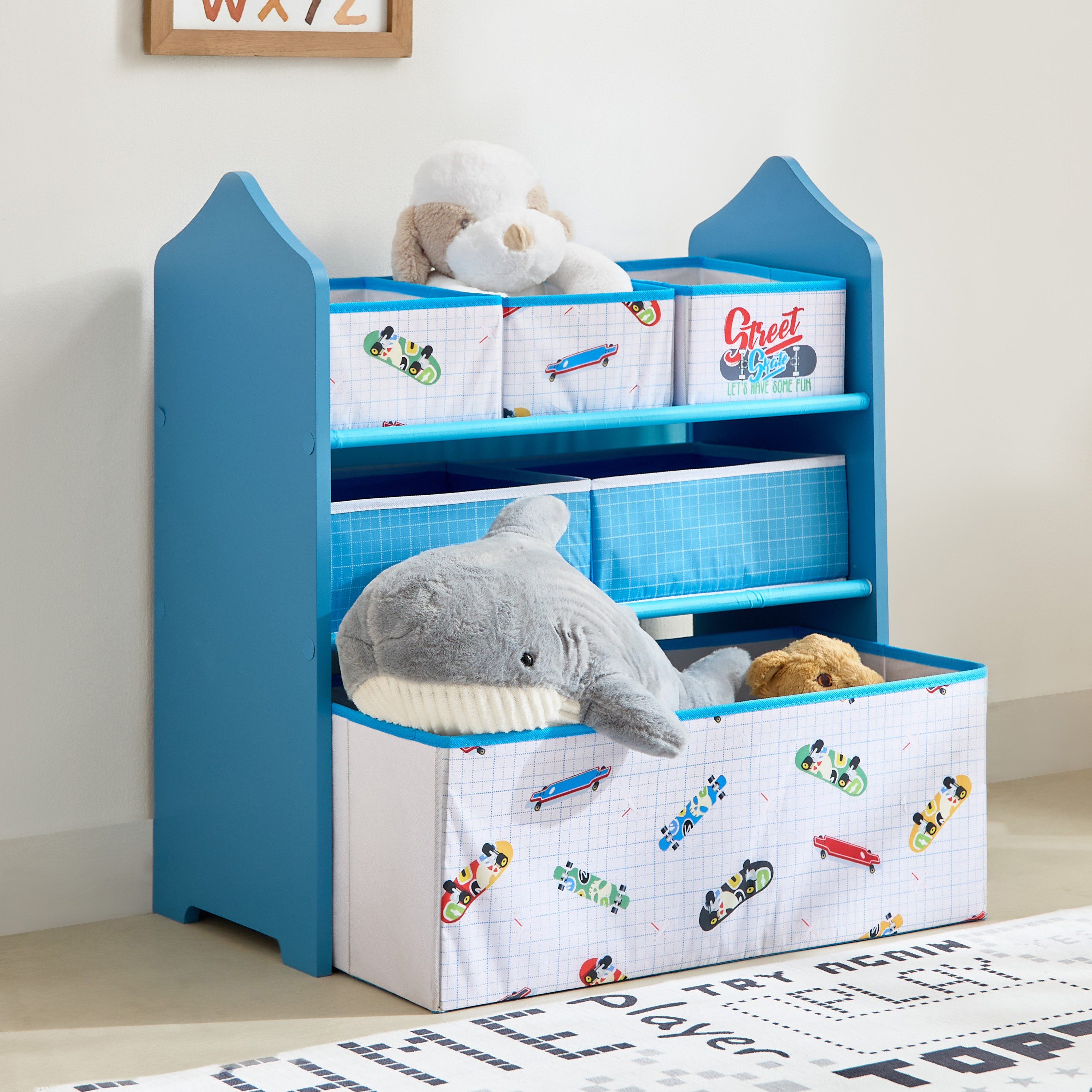 Gearhead Candice Baseball Fabric Storage Rack with 6 Bins - 63x30x70 cm-PROMO_HB_AE_B1G1_250925-image-1