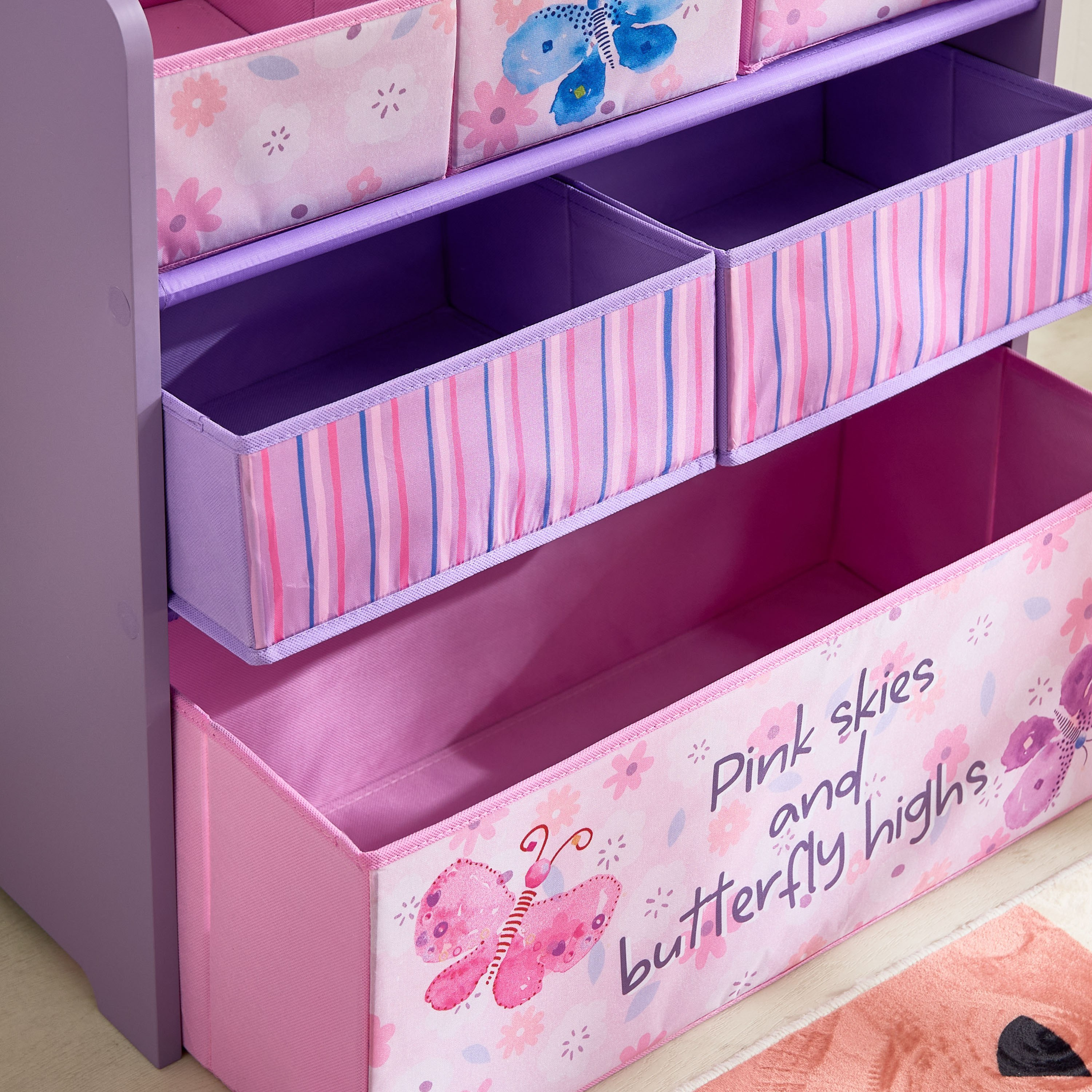 Meadows Candice Butterfly Fabric Storage Rack with 6 Bins - 63x30x70 cm-PROMO_HB_AE_B1G1_250925-image-5