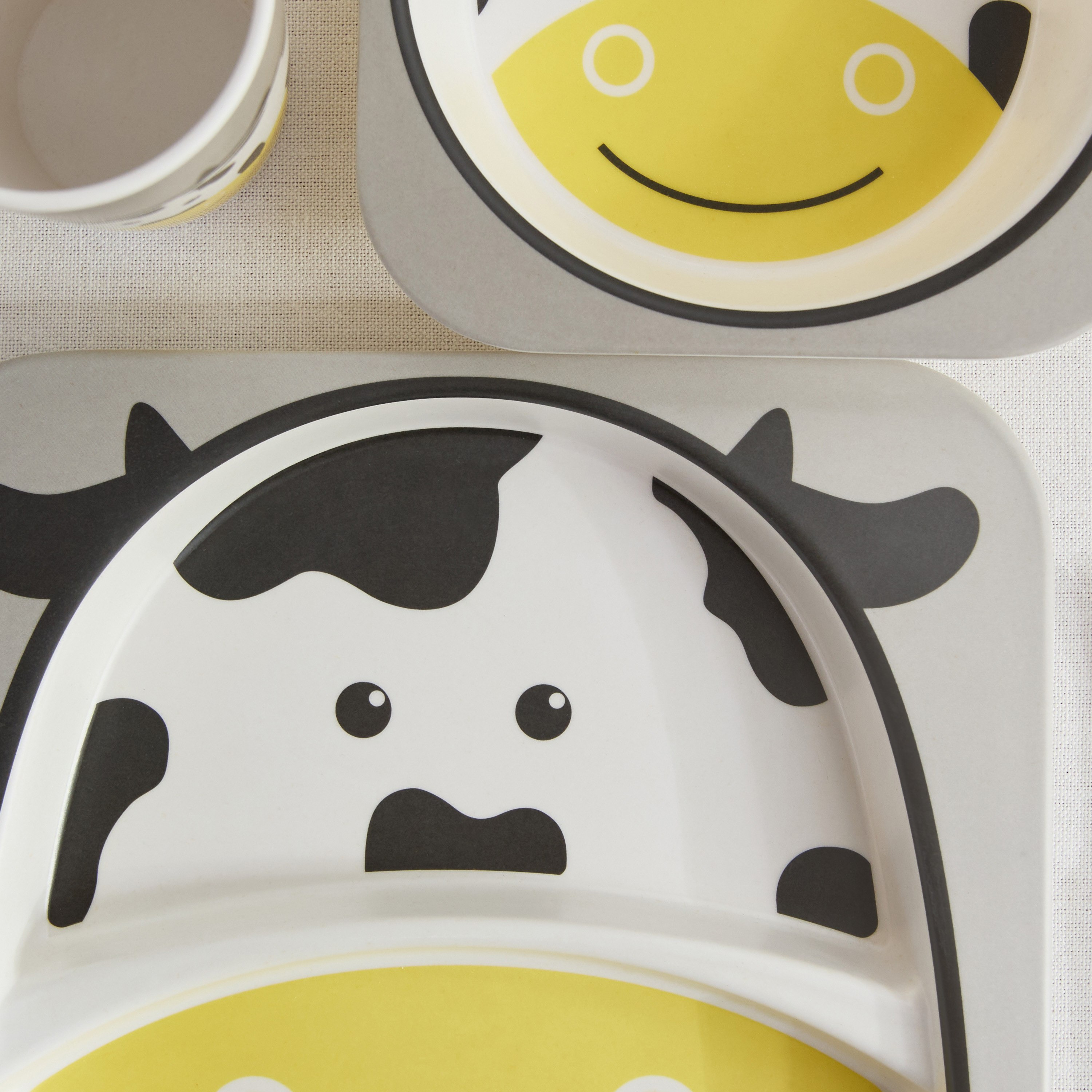 طقم سفرة من الخيزران مكون من 5 قطع على شكل بقرة-hbxhomeware-hbxkidsandyouth-image-4