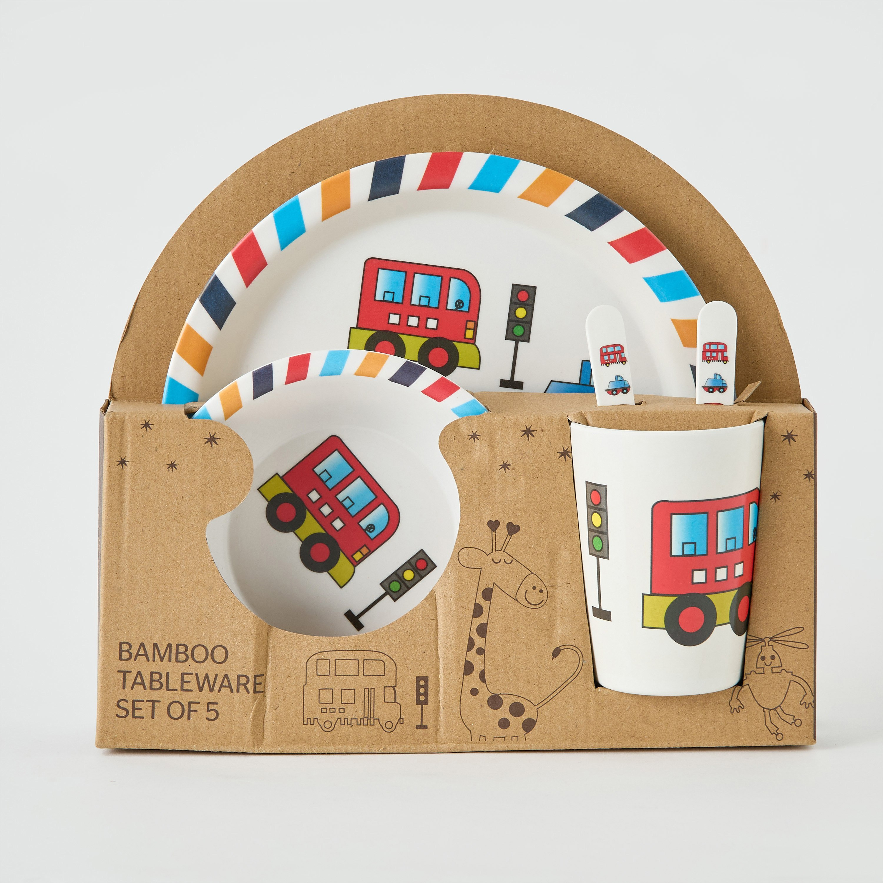 Vehicle 5-Piece Bamboo Dinner Set-hbxhomeware-hbxkidsandyouth-image-6