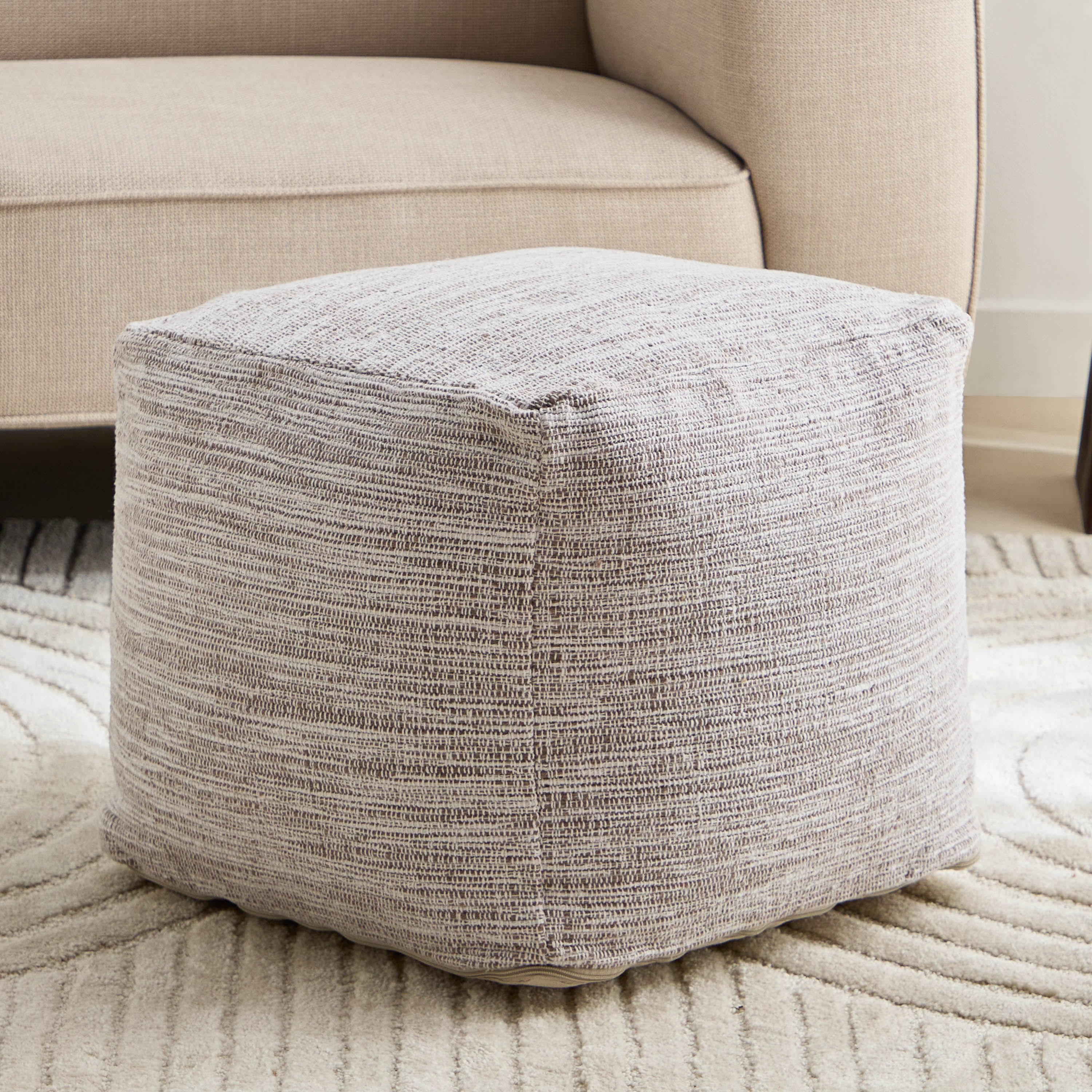 Madison Handmade Cotton Pouf - 45x45x40 cm-hbxlivingroom-sofasandarmchairs-ottomansandfootstools-image-1