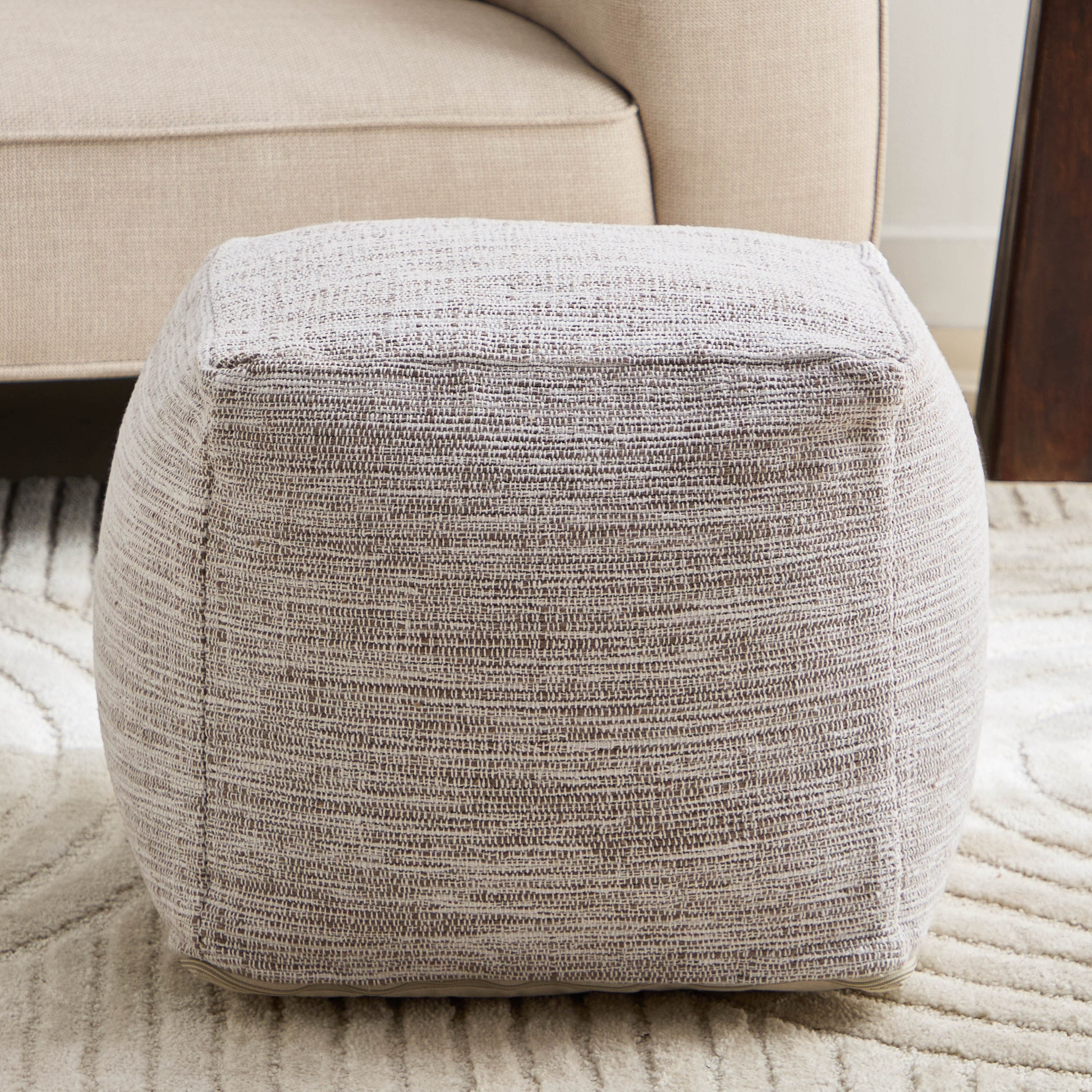 Madison Handmade Cotton Pouf - 45x45x40 cm-hbxlivingroom-sofasandarmchairs-ottomansandfootstools-image-2