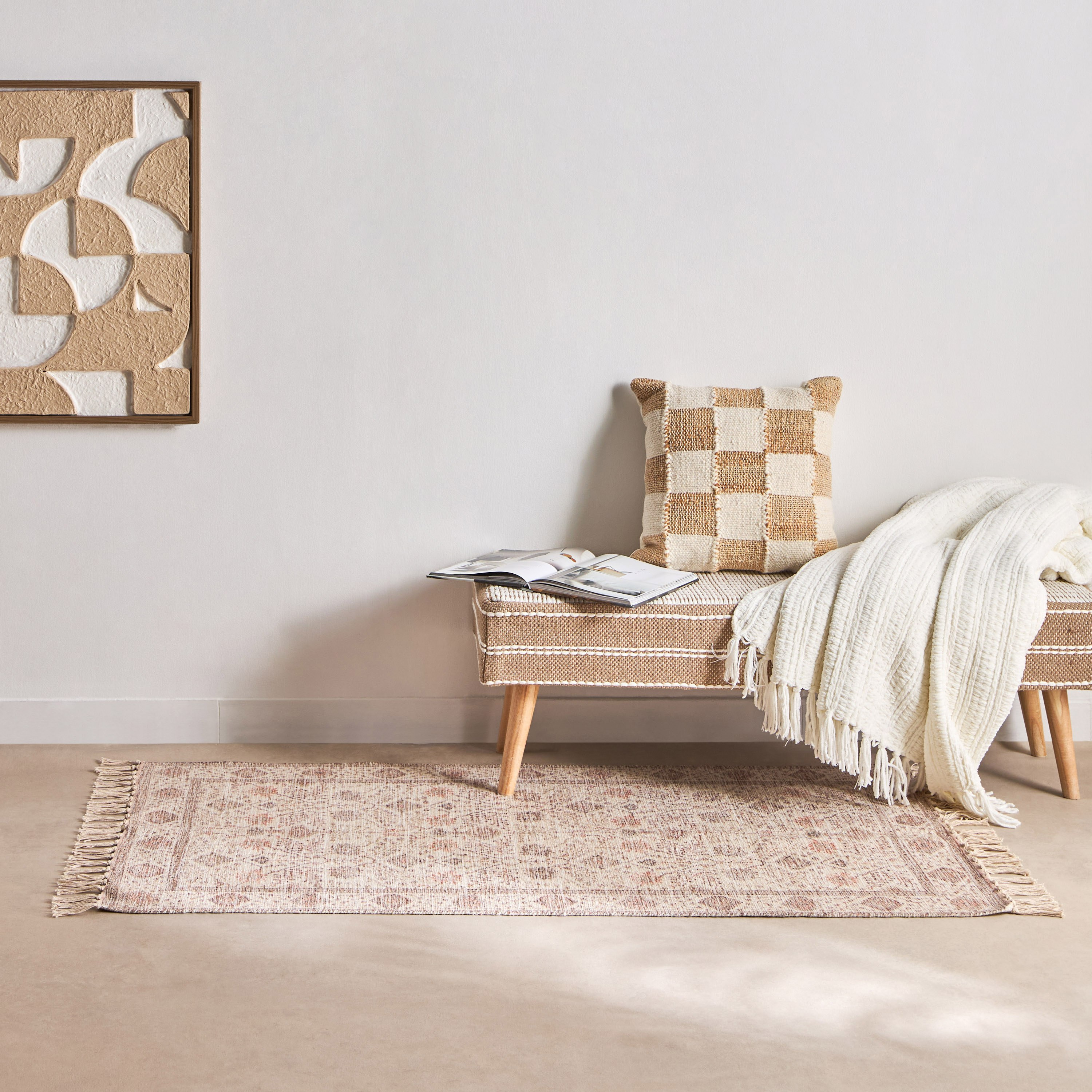 Glimmer Juana Handmade Printed Dhurrie - 80x150 cm-hbxdecorandfurnishings-floorcoverings-rugs-image-5