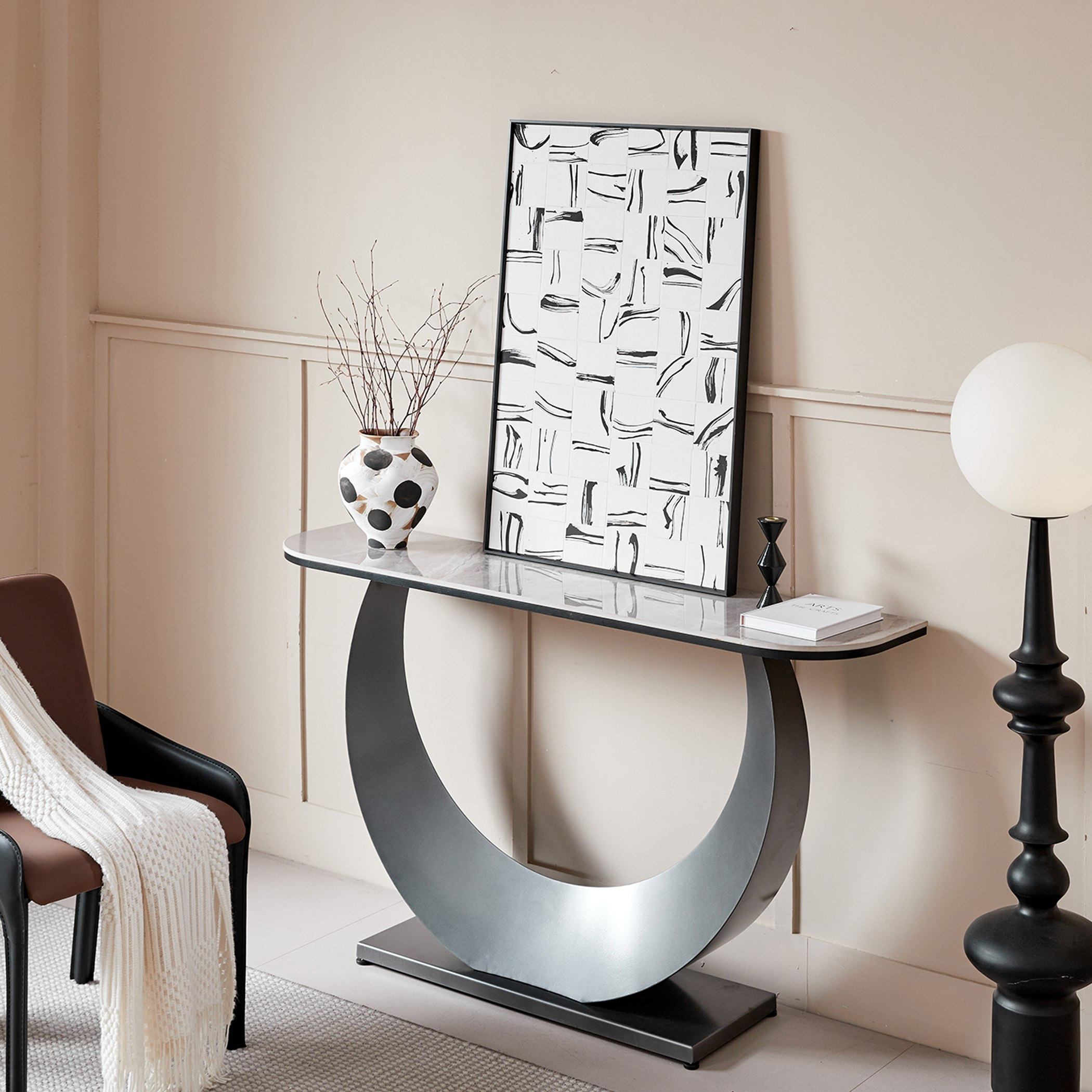 طاولة كونسول حجر متكلس من تايتانيوم سفير-hbxfurniture-tablesandstands-consoletables-image-2