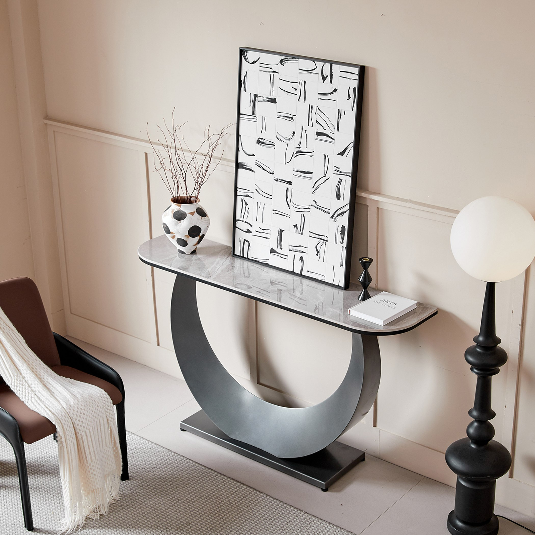 طاولة كونسول حجر متكلس من تايتانيوم سفير-hbxfurniture-tablesandstands-consoletables-image-3