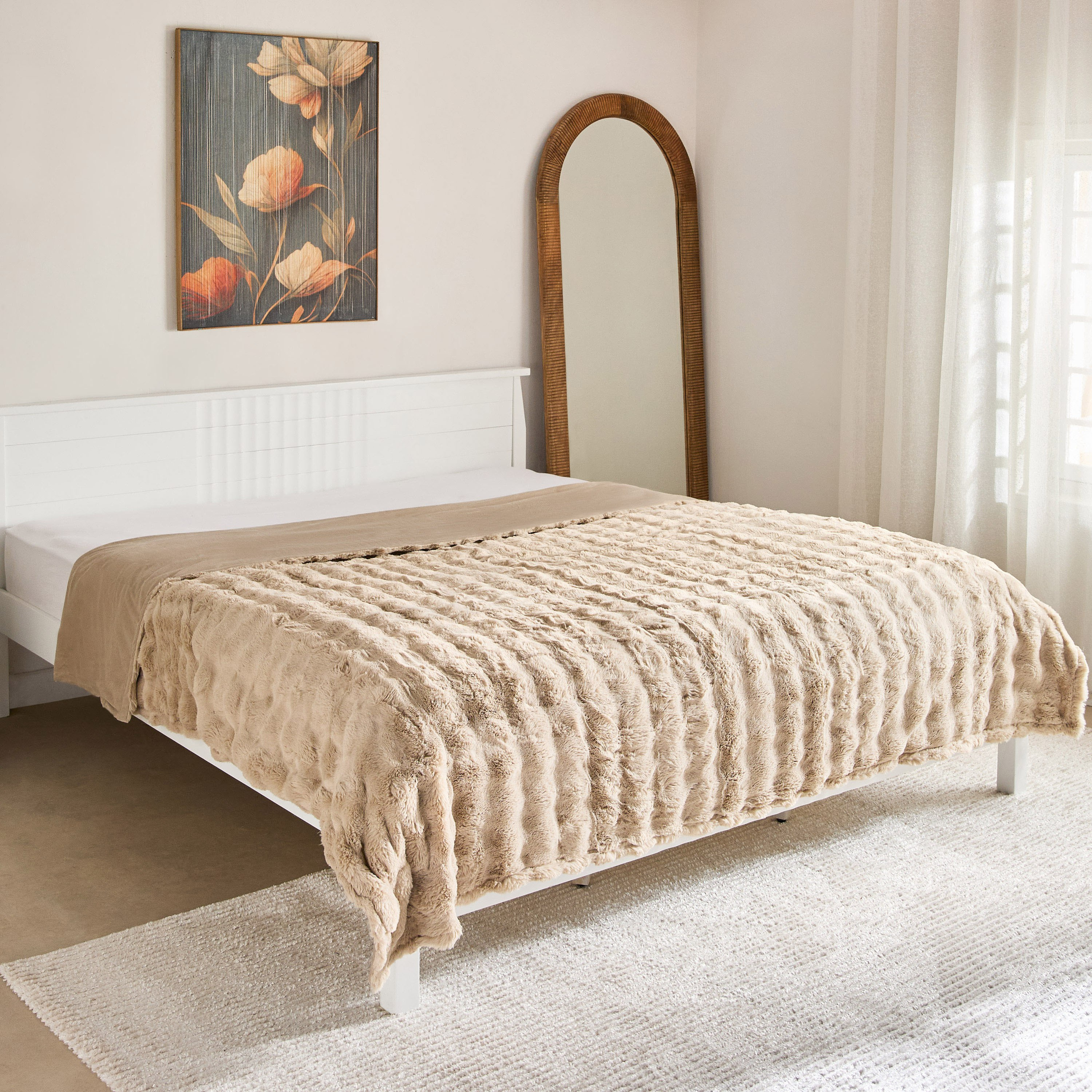 بطانية كينغ فرو أرنب مزدوجة الطبقات من نيس بابل - 220x240 سم-hbxhomeware-hbxbedroom-image-1