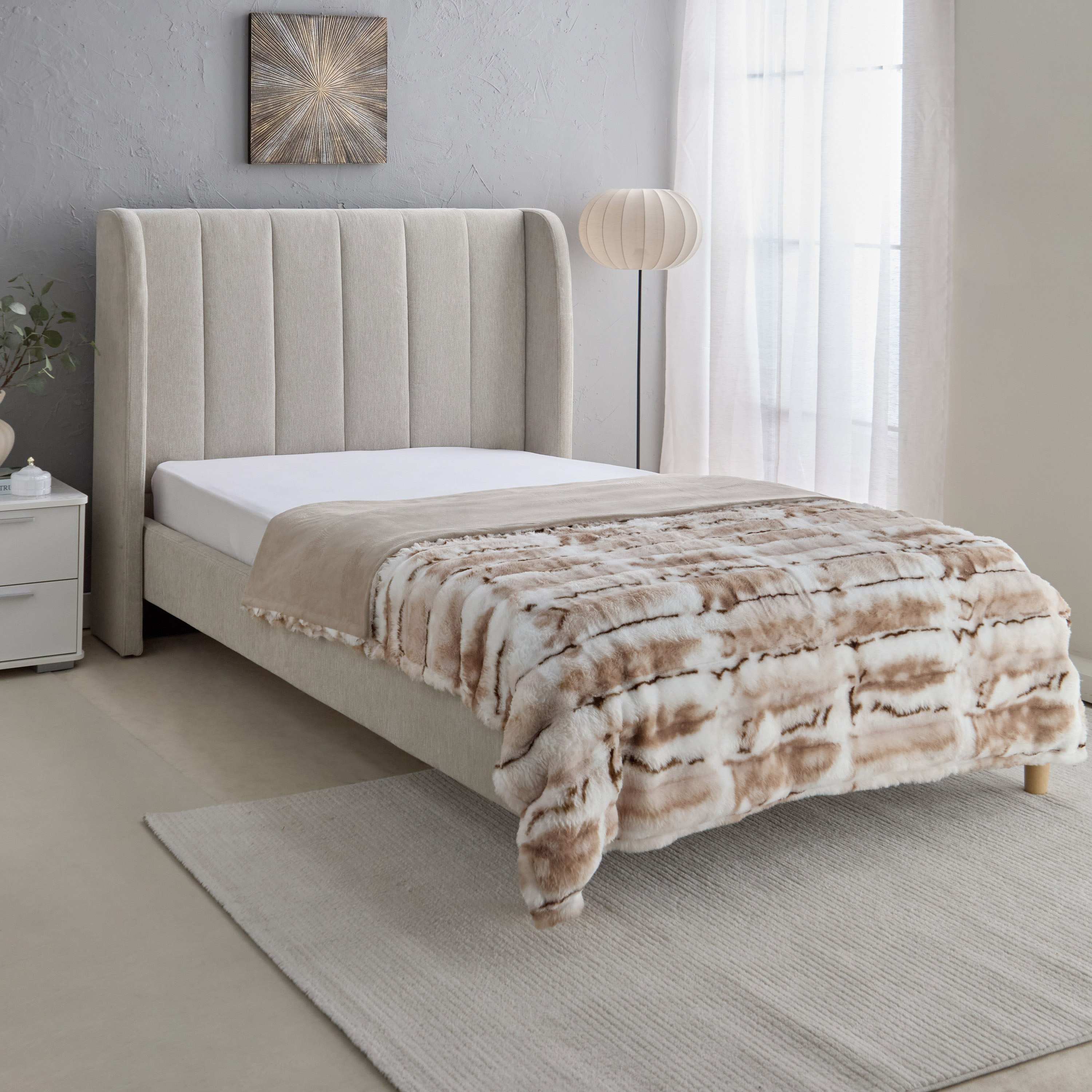 بطانية توين من فرو الأرانب بطبعات من فورلو - 150×220 سم-hbxhomeware-hbxbedroom-image-1