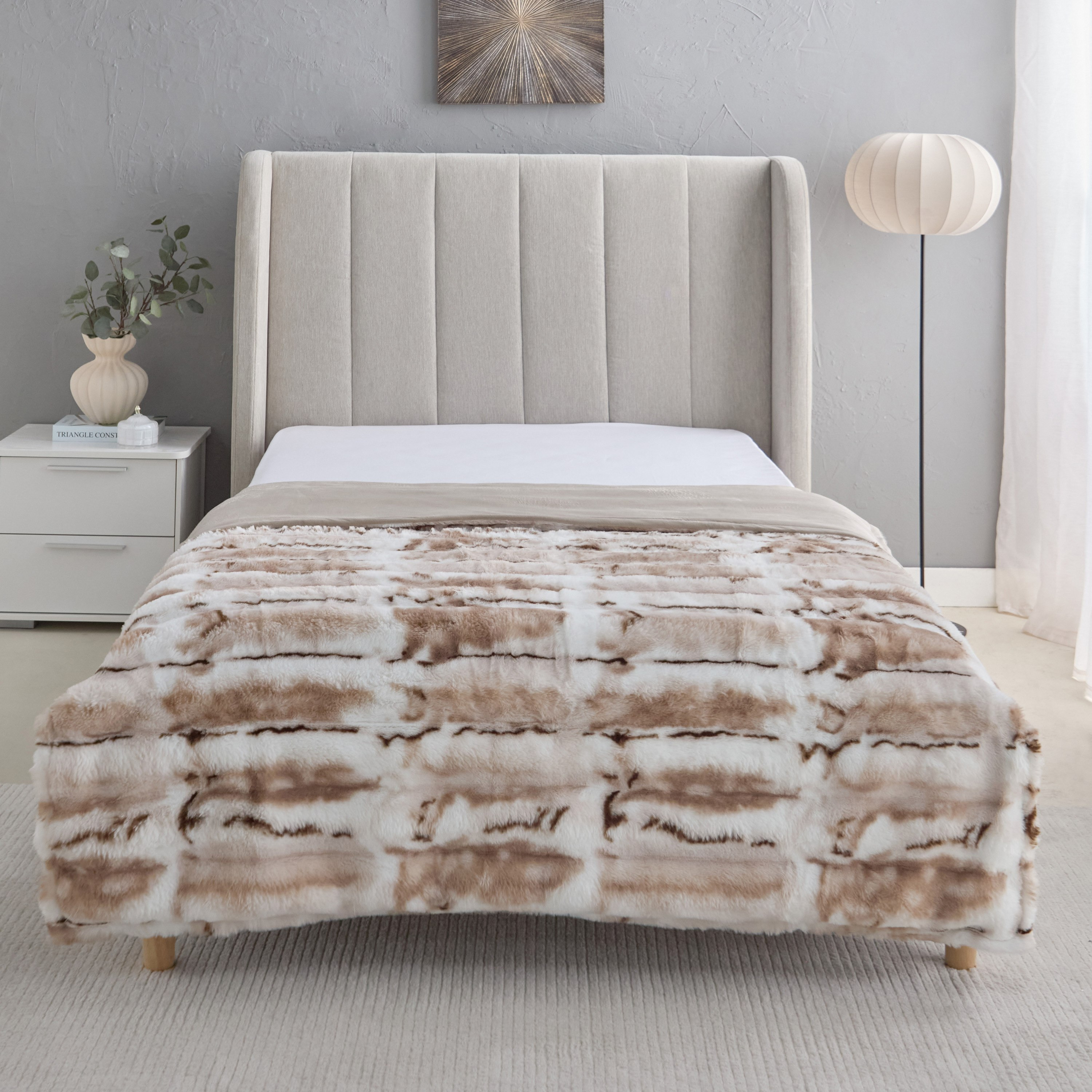 بطانية توين من فرو الأرانب بطبعات من فورلو - 150×220 سم-hbxhomeware-hbxbedroom-image-2