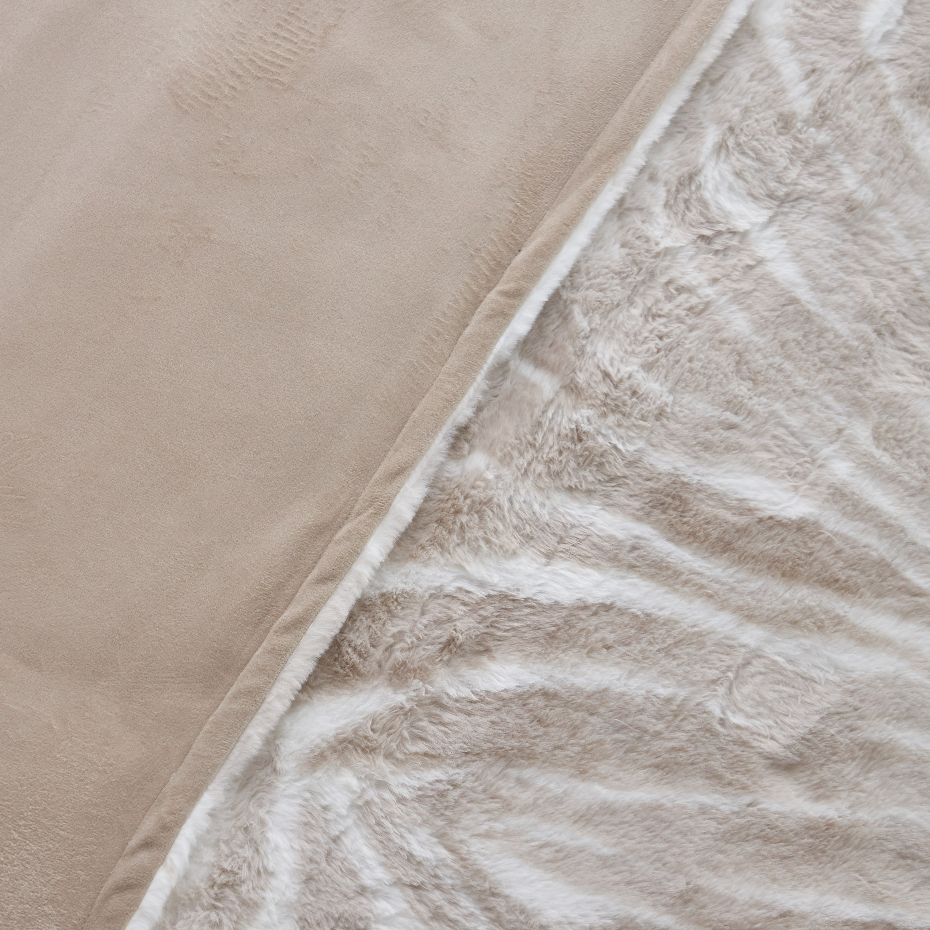 بطانية توين فرو أرنب مزدوجة الطبقات بطبعات من راين - 150x220 سم-hbxhomeware-hbxbedroom-image-3
