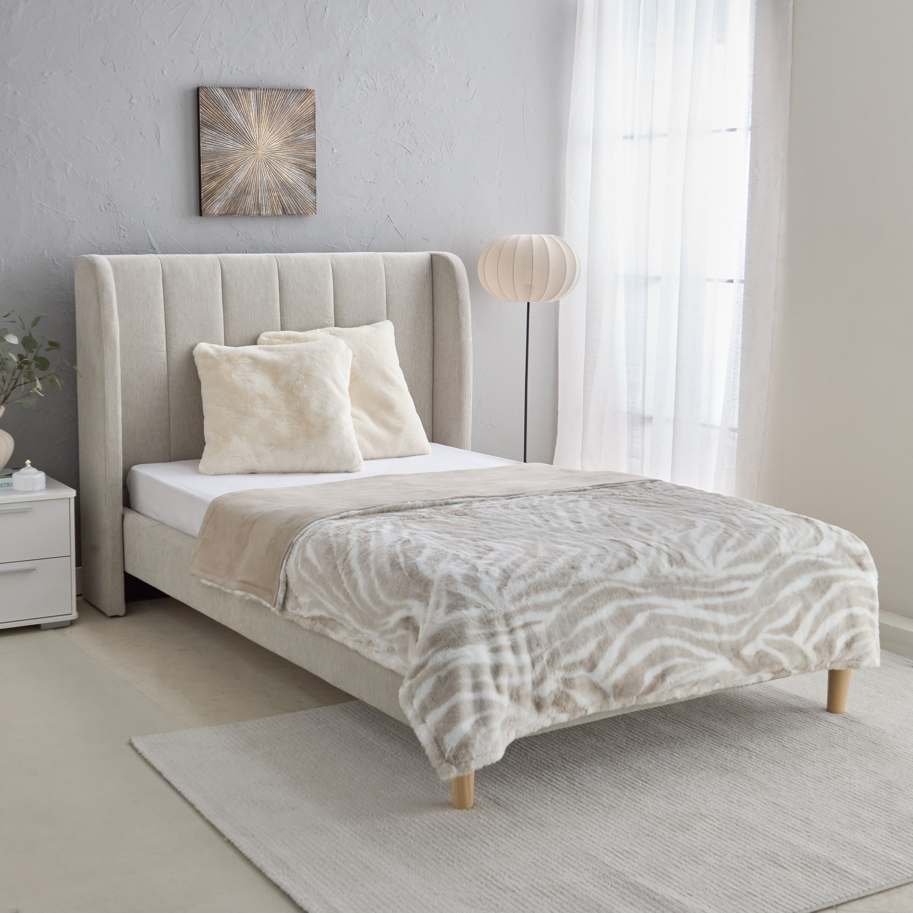 بطانية توين فرو أرنب مزدوجة الطبقات بطبعات من راين - 150x220 سم-hbxhomeware-hbxbedroom-image-6