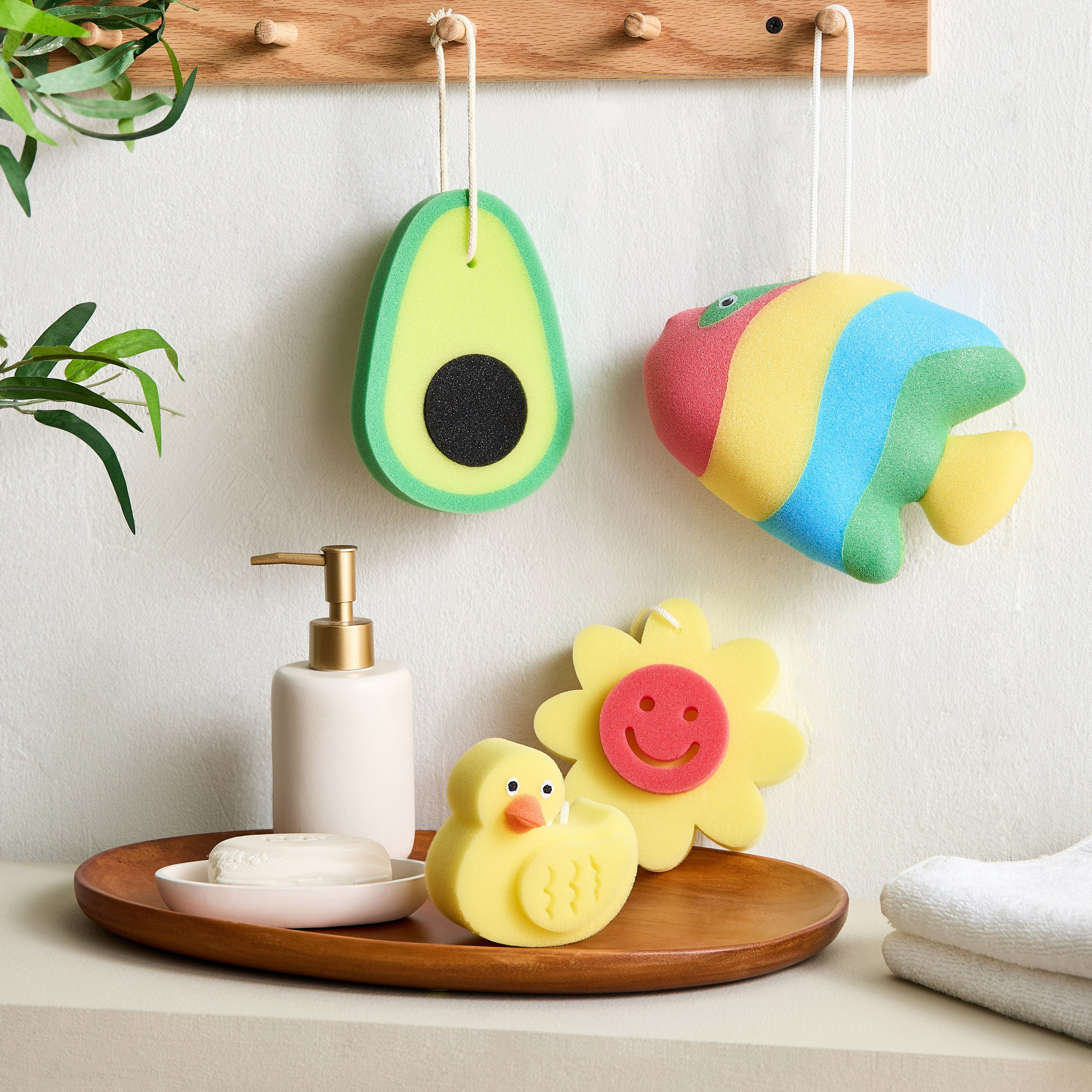 إسفنجة استحمام بتصميم دوار الشمس - 13.5x13.5x3 سم-hbxhomeware-hbxkidsandyouth-image-4