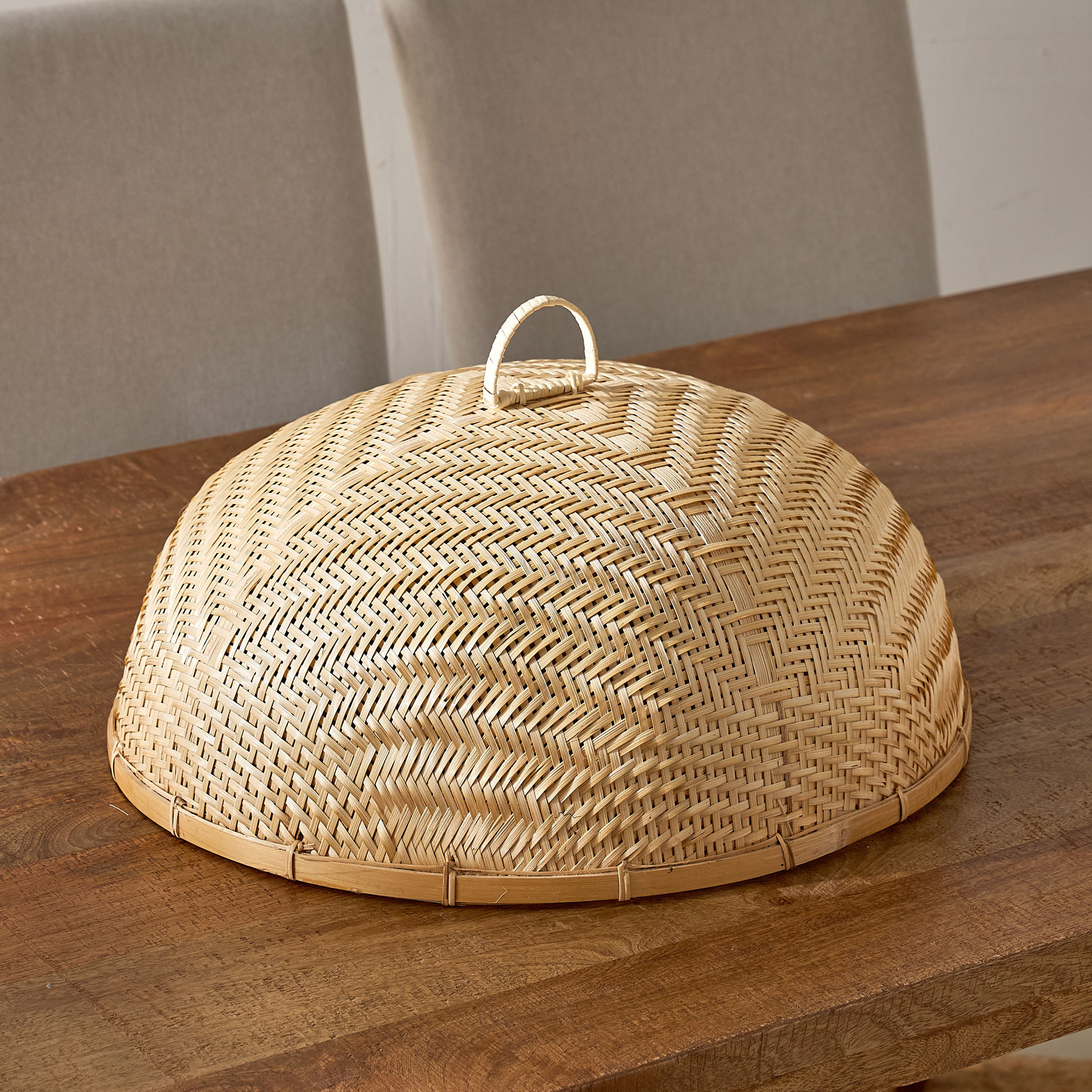 غطاء طعام من الخيزران الطبيعي من بلمونتي - 45×19 سم-hbxkitchen-kitchenware-kitchenaccessories-image-1