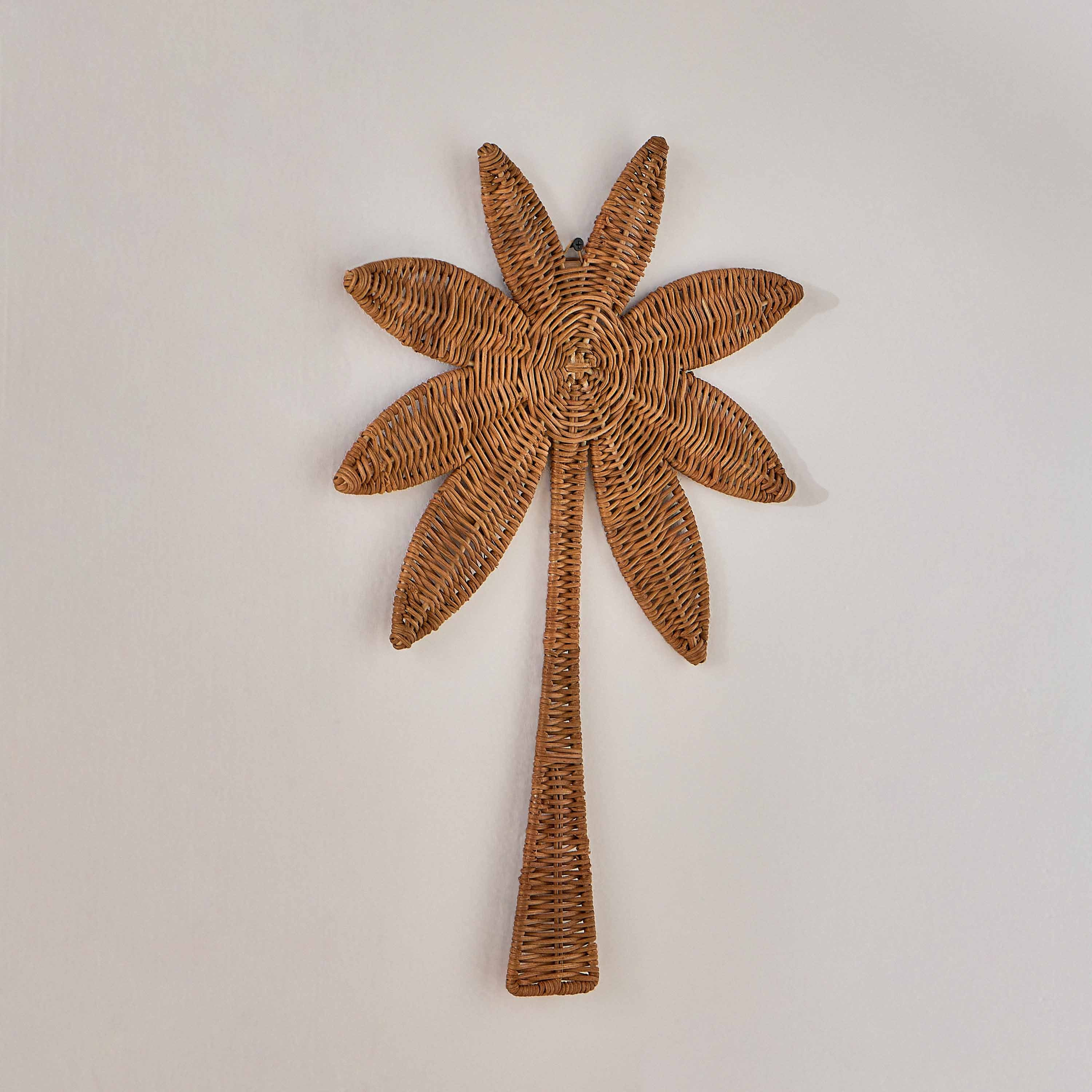 Belmonte Palm Rattan Wall Decor - 34x51 cm-hbxdiningroom-walldecor-wallart-image-1