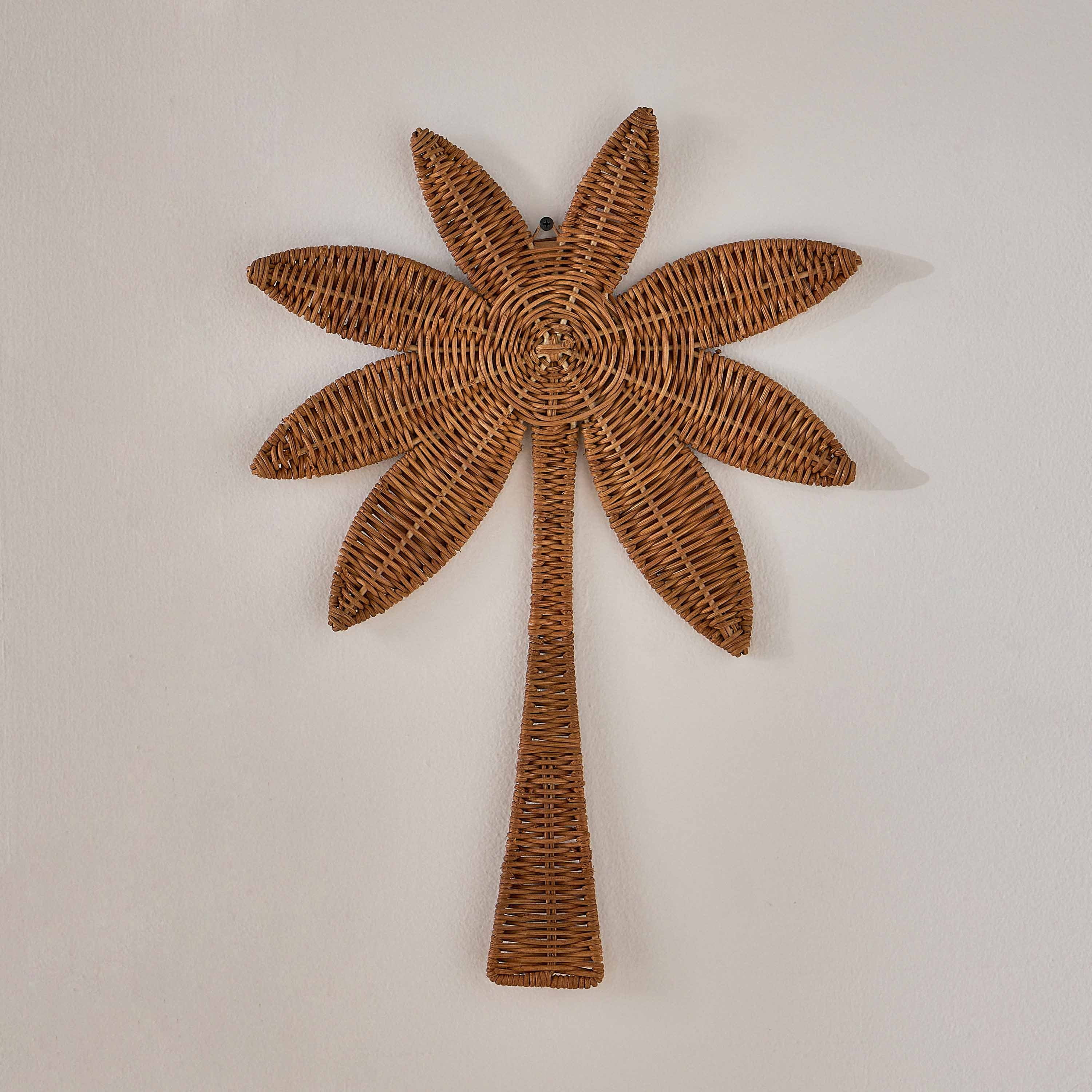 Belmonte Palm Rattan Wall Decor - 34x51 cm-hbxdiningroom-walldecor-wallart-image-2