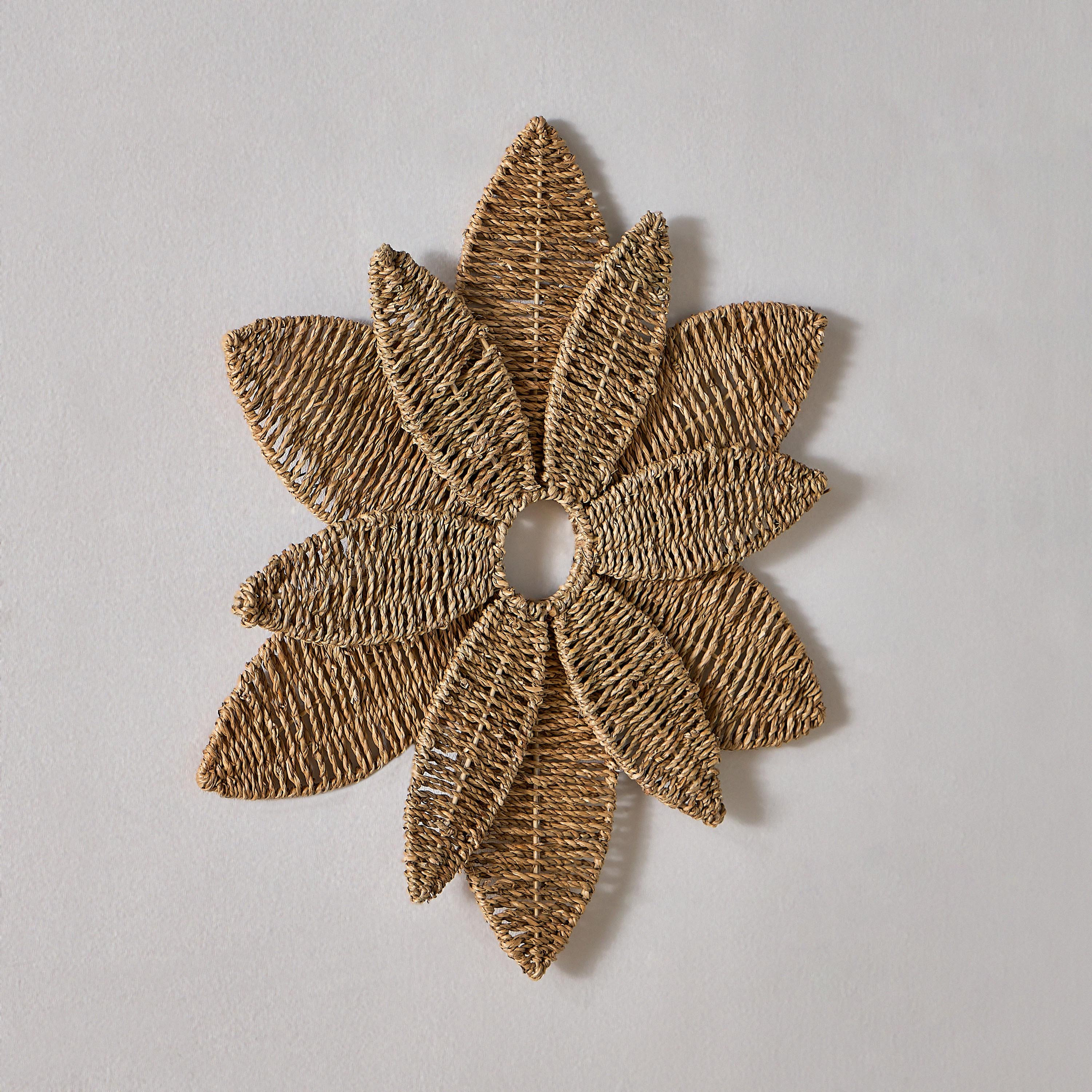 Belmonte Seagrass Flower Wall Decor - 60 cm-hbxdiningroom-walldecor-wallart-image-1
