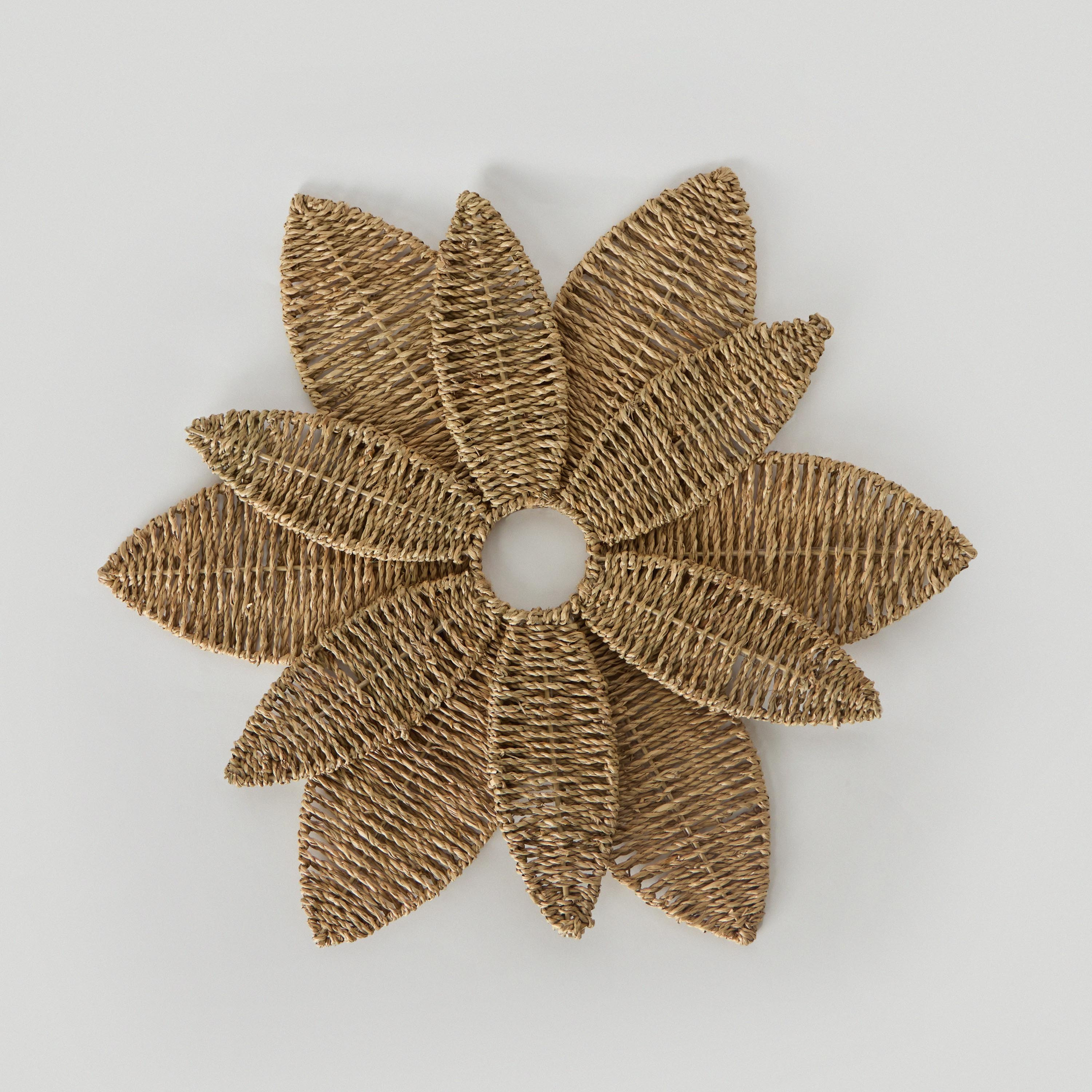 Belmonte Seagrass Flower Wall Decor - 60 cm-hbxdiningroom-walldecor-wallart-image-5