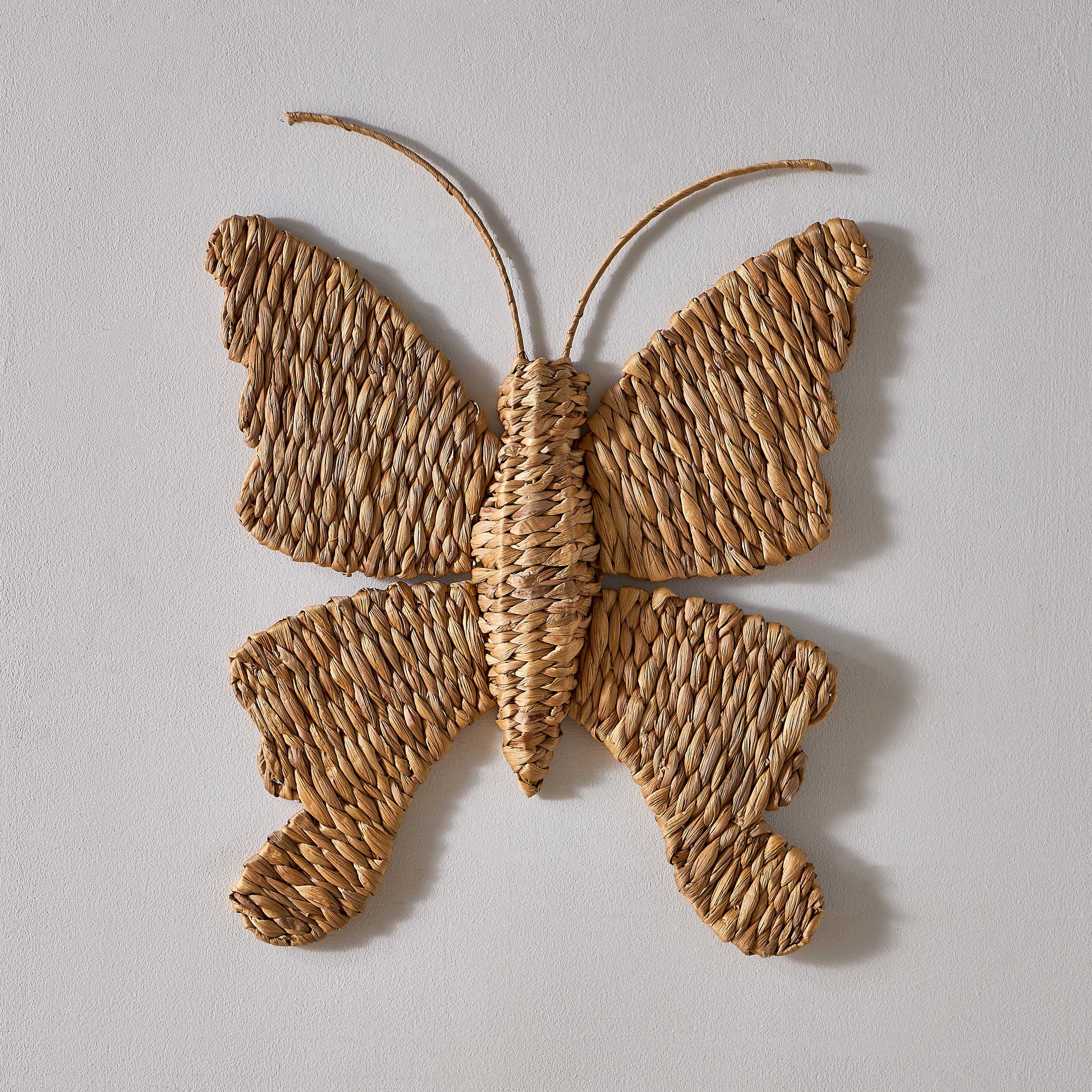 Belmonte Butterfly Water Hyacinth Wall Decor - 34x10x6 cm-hbxdiningroom-walldecor-wallart-image-2