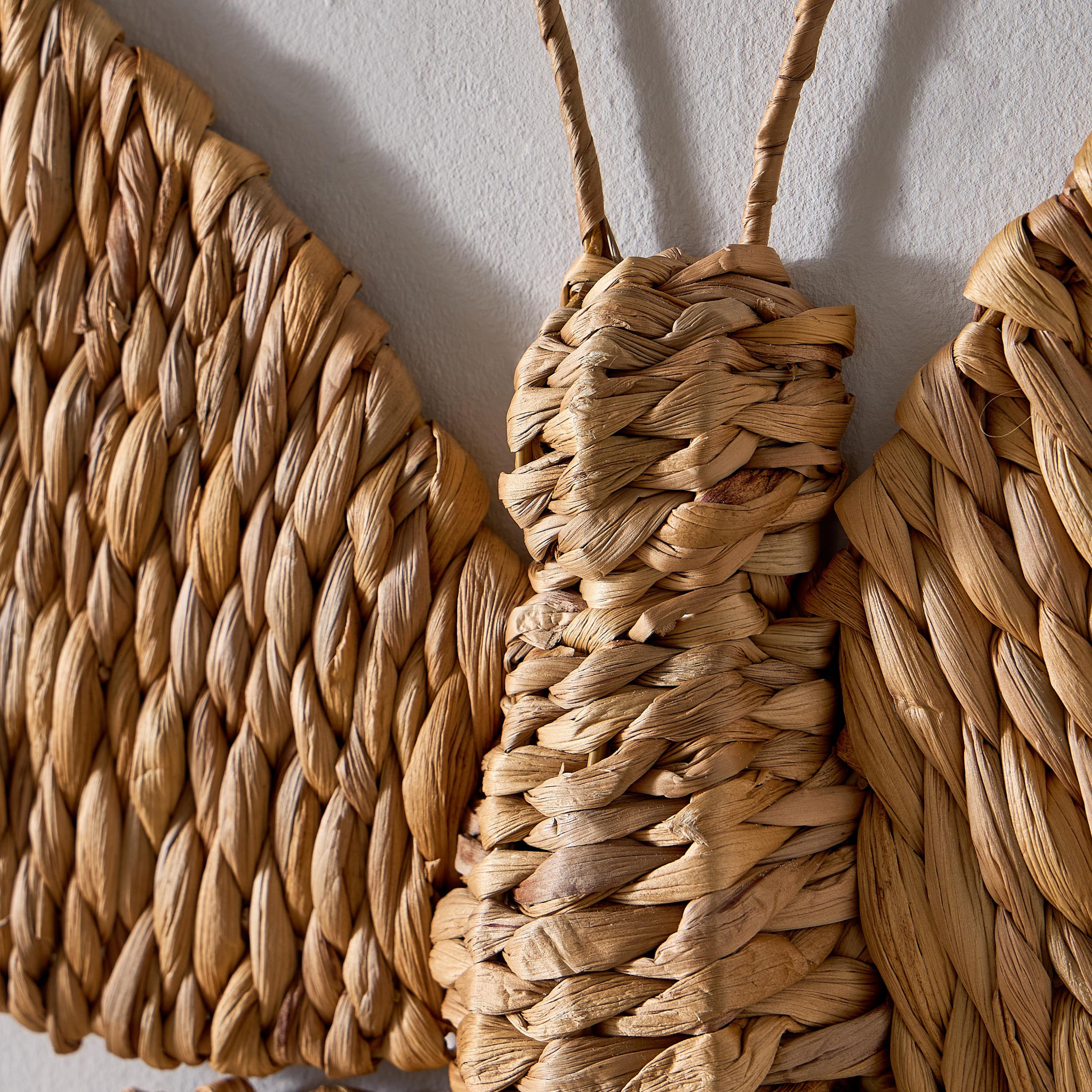 Belmonte Butterfly Water Hyacinth Wall Decor - 34x10x6 cm-hbxdiningroom-walldecor-wallart-image-3