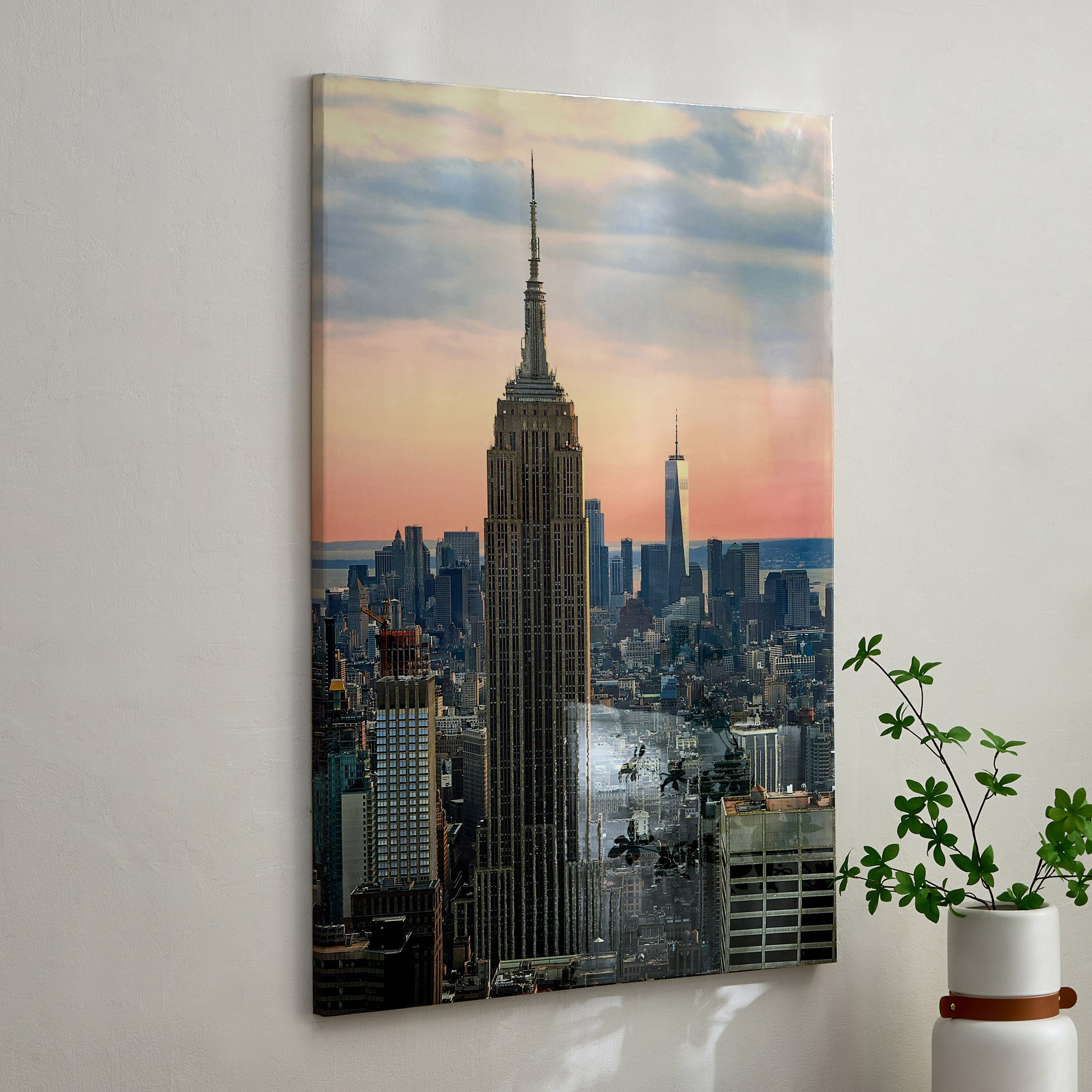 Nairobi Tower Hand Painting Gloss Wall Art - 100x2.5x70 cm-hbxhomeware-hbxdecorandfurnishings-image-1