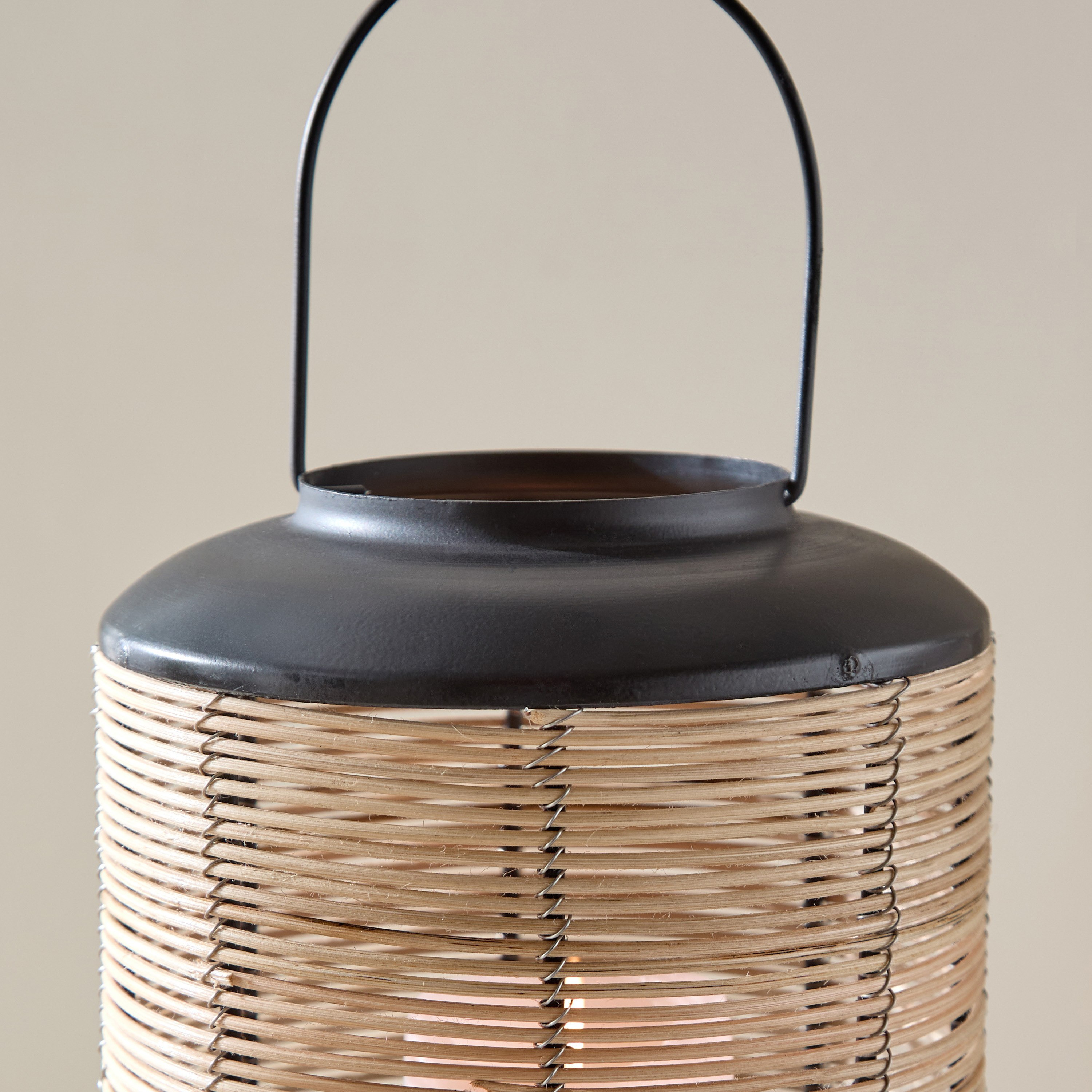 Drane Metal Lantern with Cane Wrap - 18.5x18.5x22.5 cm-PROMO_HB_AE_B2G2_011025-image-3