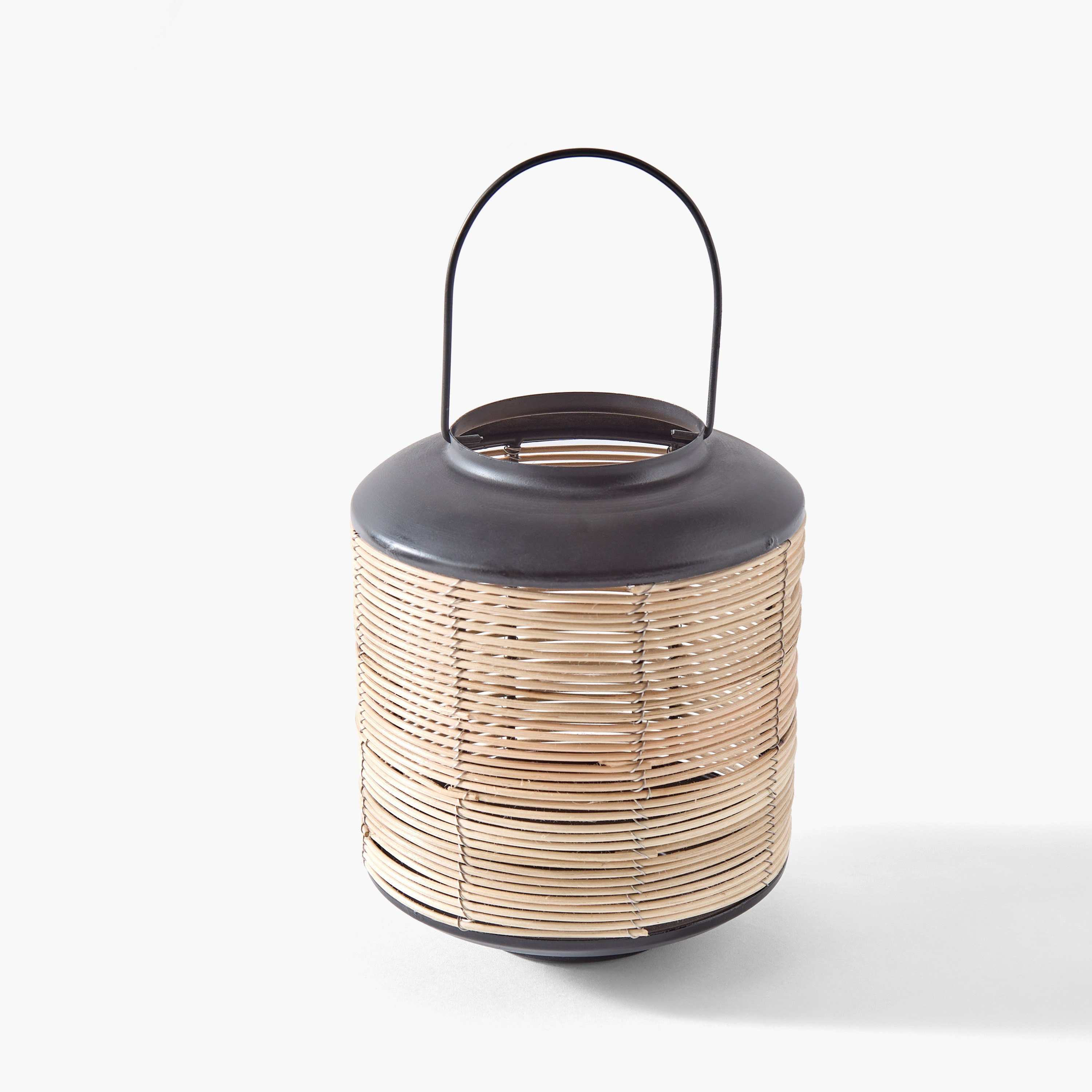 Drane Metal Lantern with Cane Wrap - 18.5x18.5x22.5 cm-PROMO_HB_AE_B2G2_011025-image-5