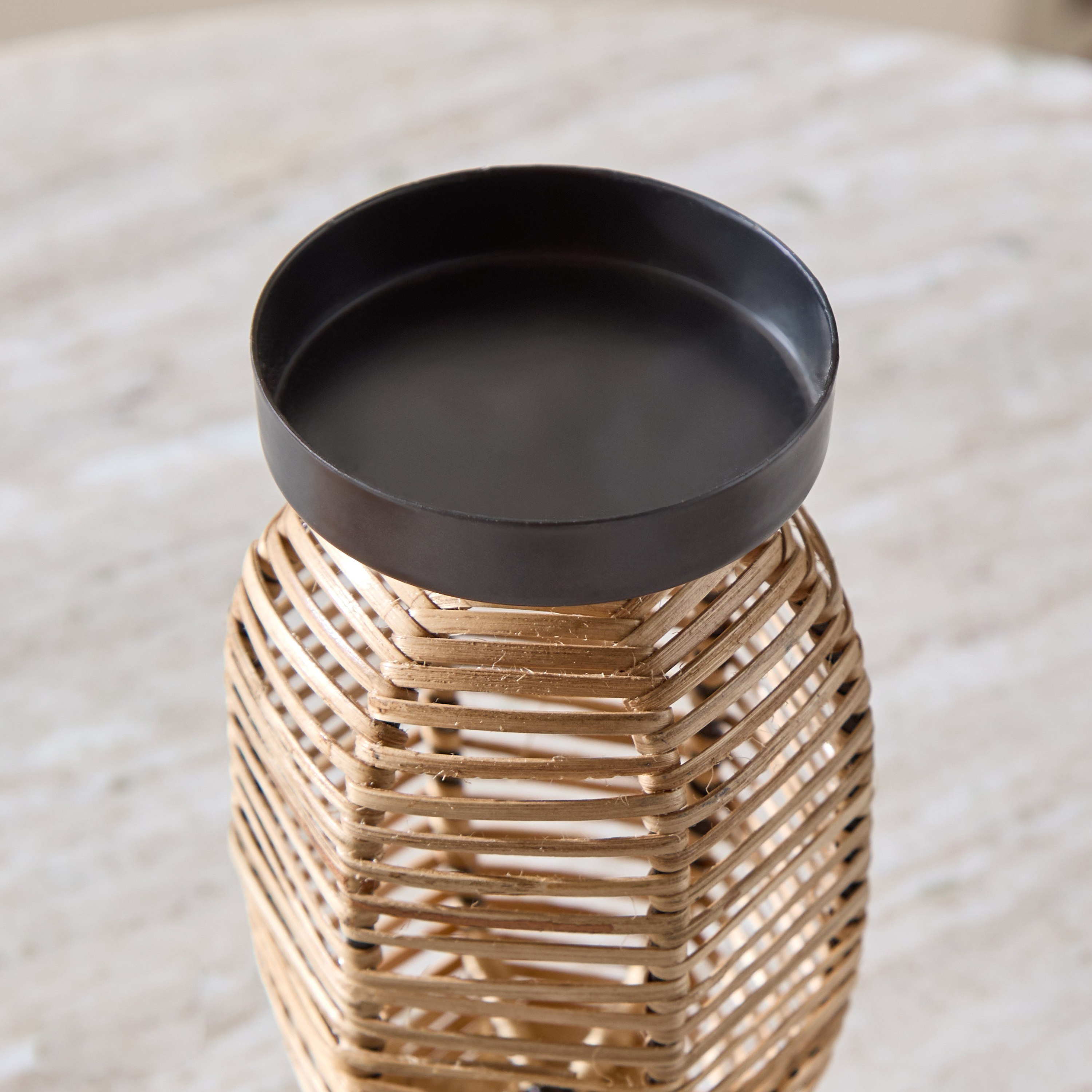 Drane Metal Pillar Candleholder - 8x8x18 cm-hbxlivingroom-decorandaccessories-candleholders-image-3