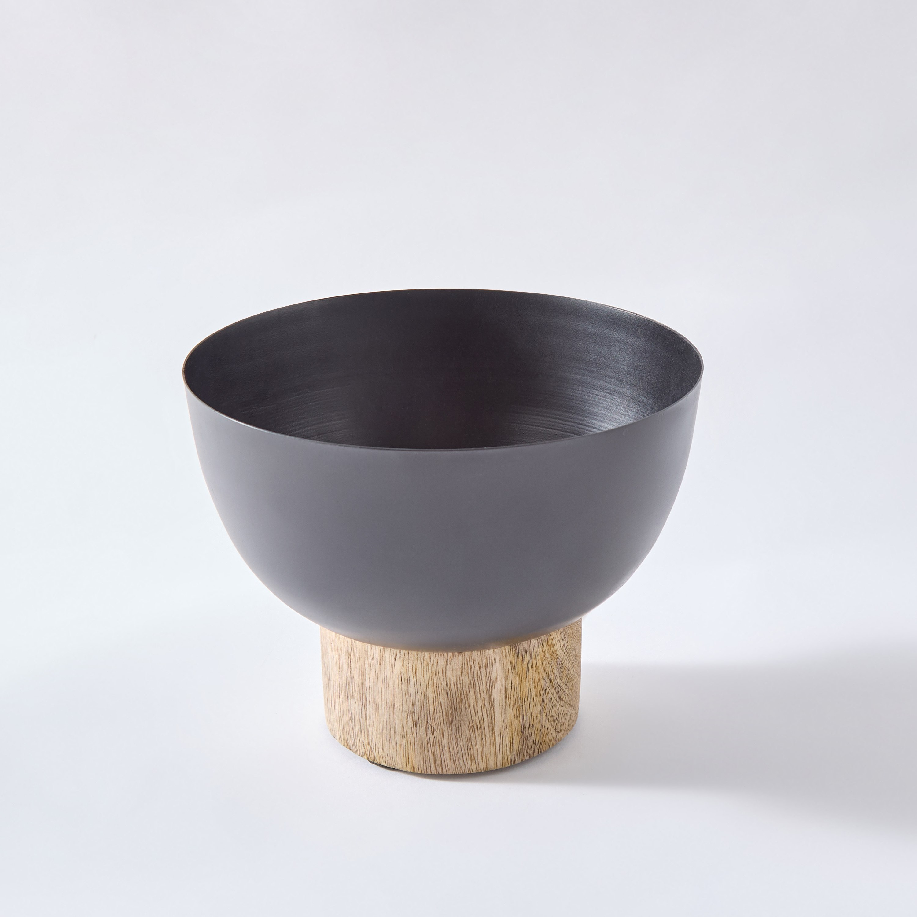Drane Metal Decorative Bowl with Wooden Base-hbxdecorandfurnishings-homeaccessories-bowls-image-5