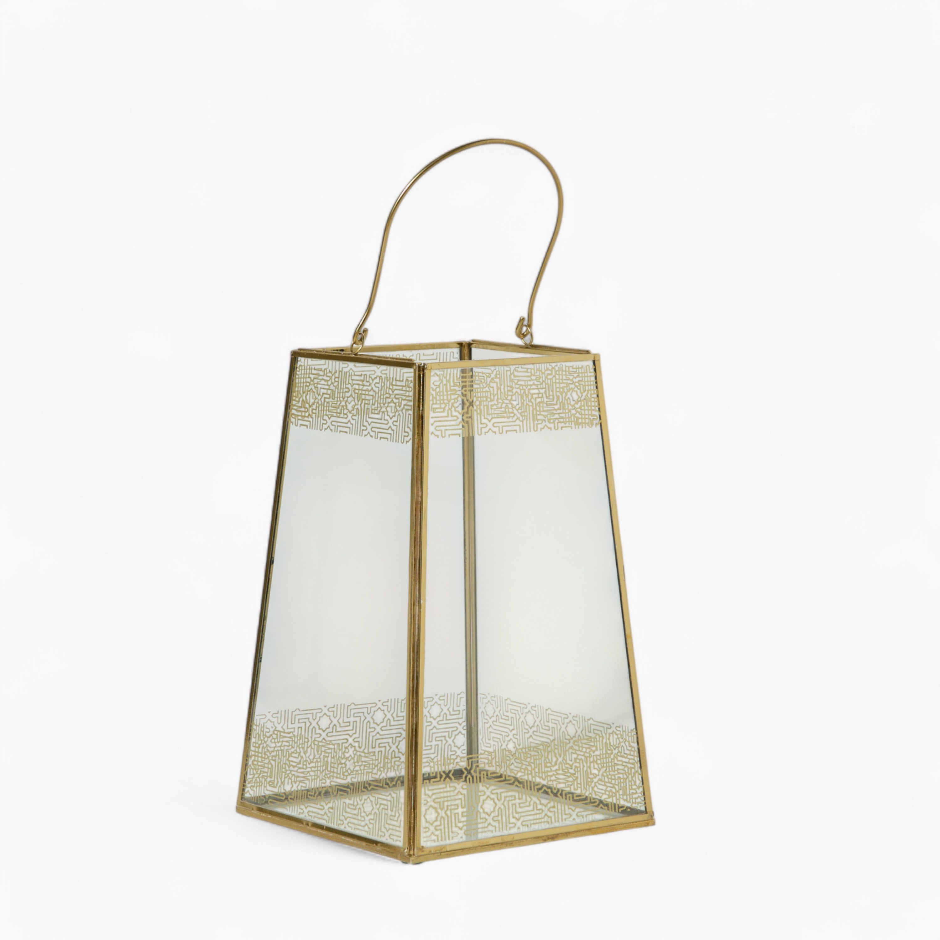 Skyline Mirage Glass Lantern - 18x18x28 cm-hbxdecorandfurnishings-homeaccessories-lanterns-image-5