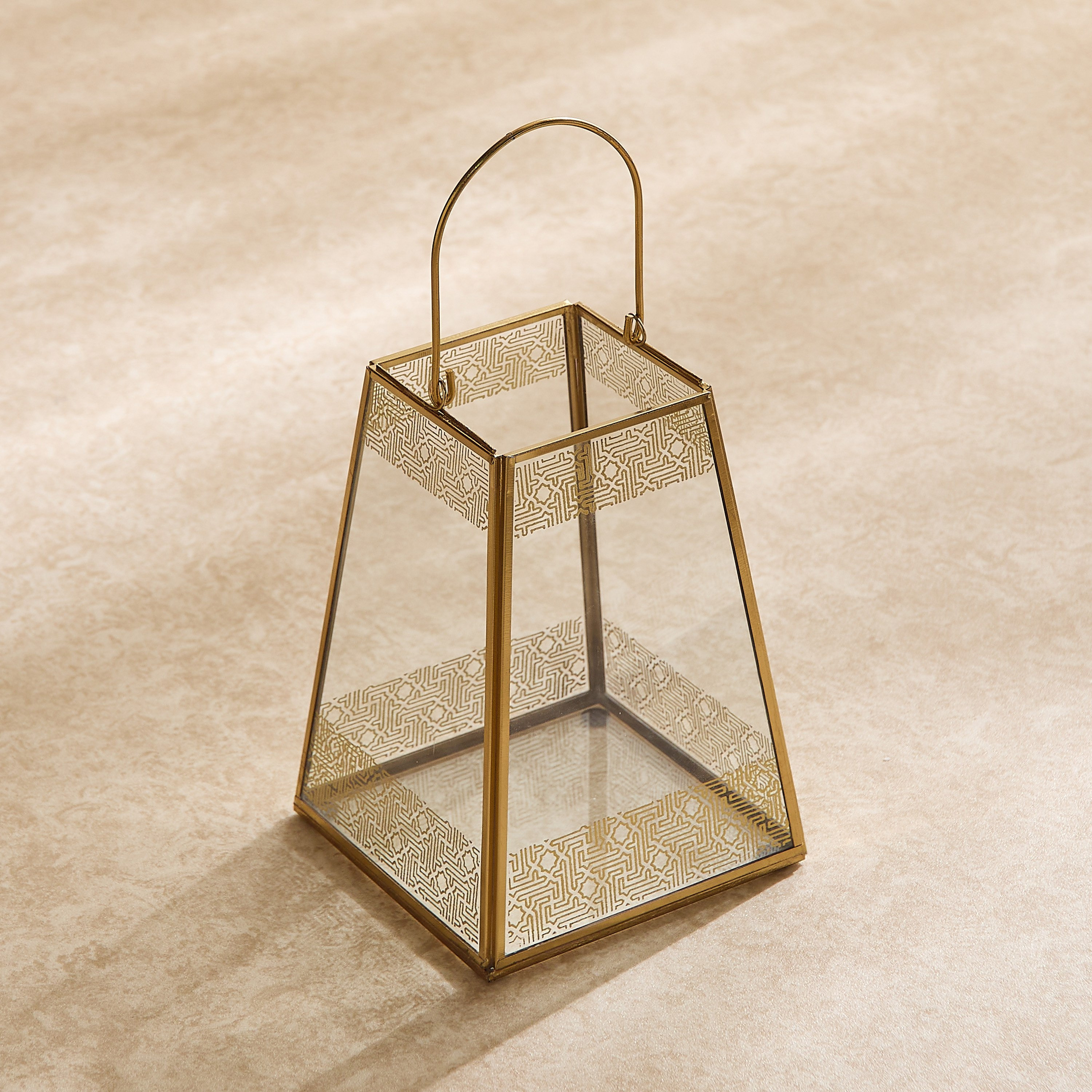 Skyline Mirage Glass Lantern - 15x15x20 cm-hbxdecorandfurnishings-homeaccessories-lanterns-image-2