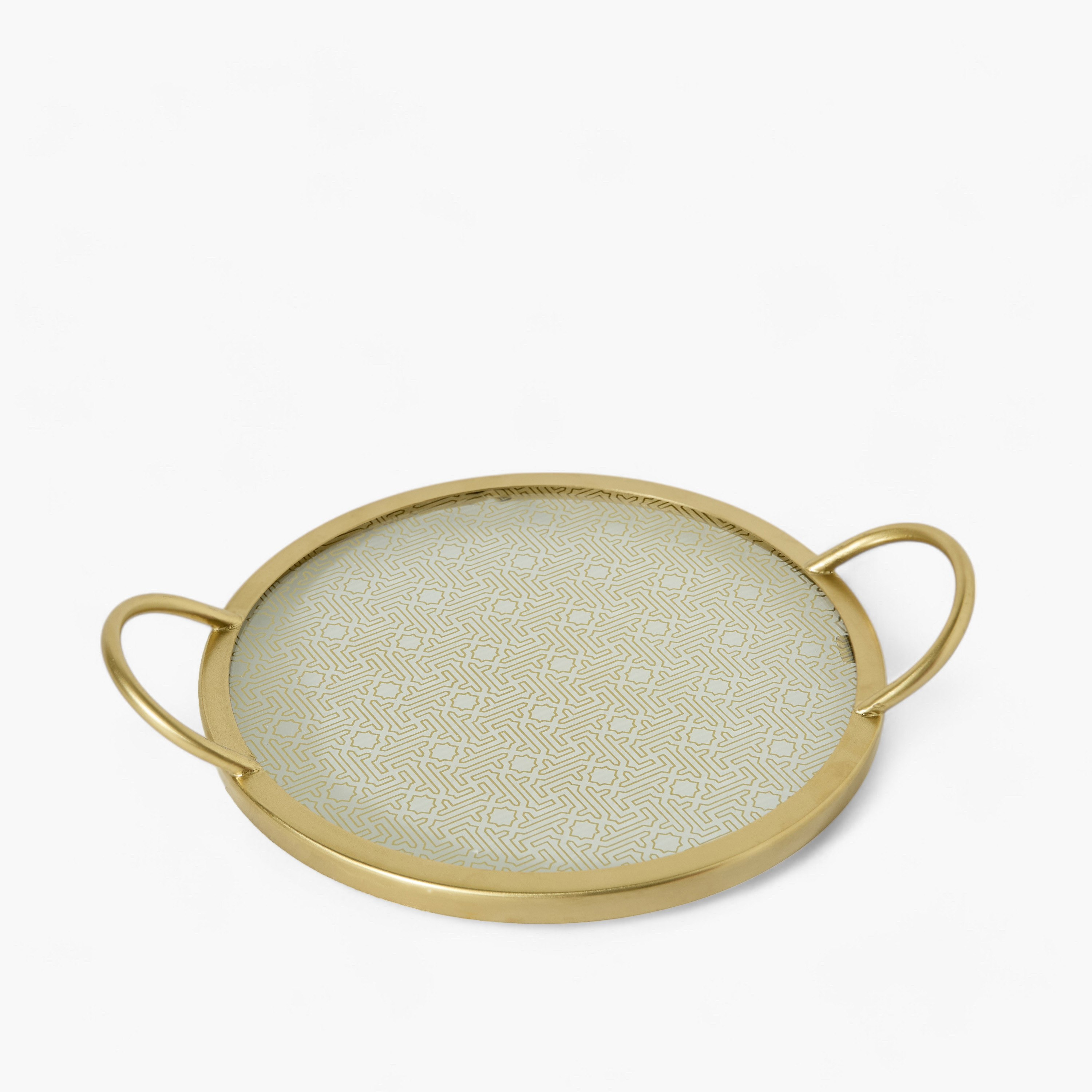 Skyline Mirage Metal Tray with Glass Base - 37x30x7 cm-hbxhomeware-hbxdecorandfurnishings-image-5