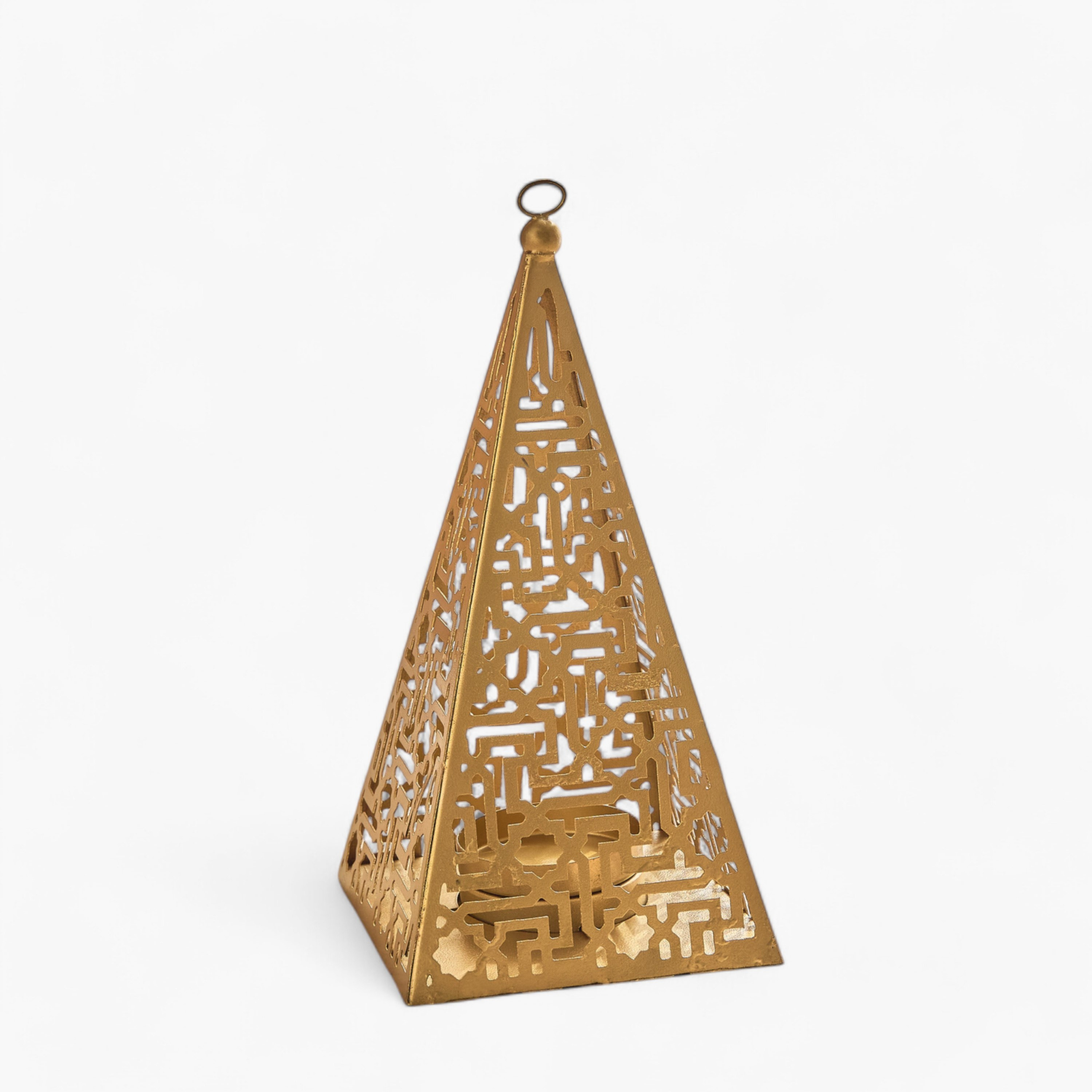 حامل شموع معدن بتفاصيل مفرغة ميراج من سكاي لاين - 15x15x28 سم-hbxlivingroom-decorandaccessories-candleholders-image-6