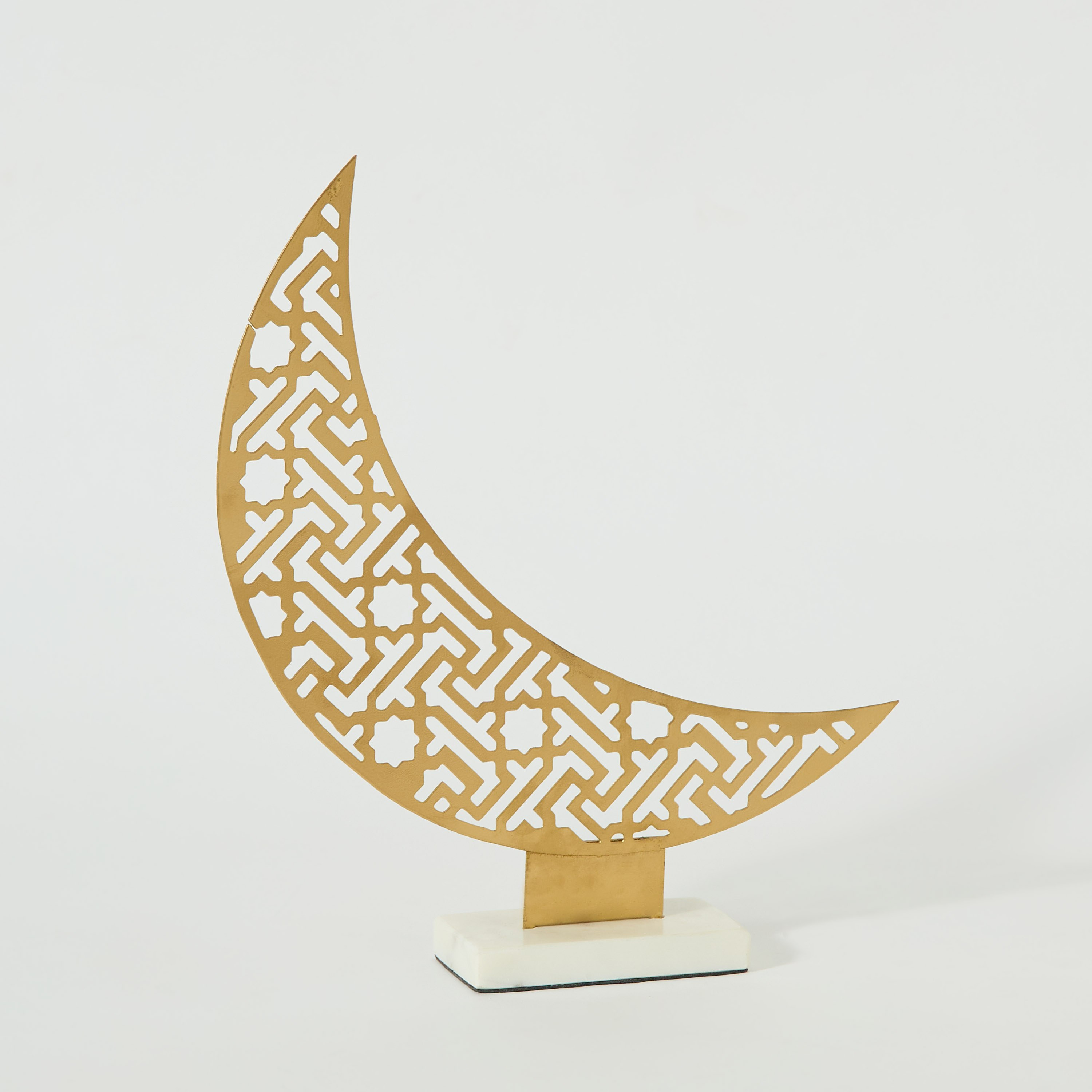 تمثال هلال ميتاليك مع قاعدة رخام ميراج من سكايلاين - 10x30 سم-hbxhomeware-homedecor-figurinesandornaments-image-4