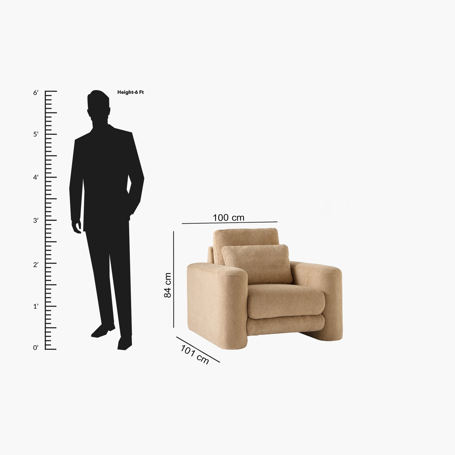 Rovigo Fabric Armchair Sofa with Cushion-hbxlivingroom-sofasandarmchairs-sofas-image-11