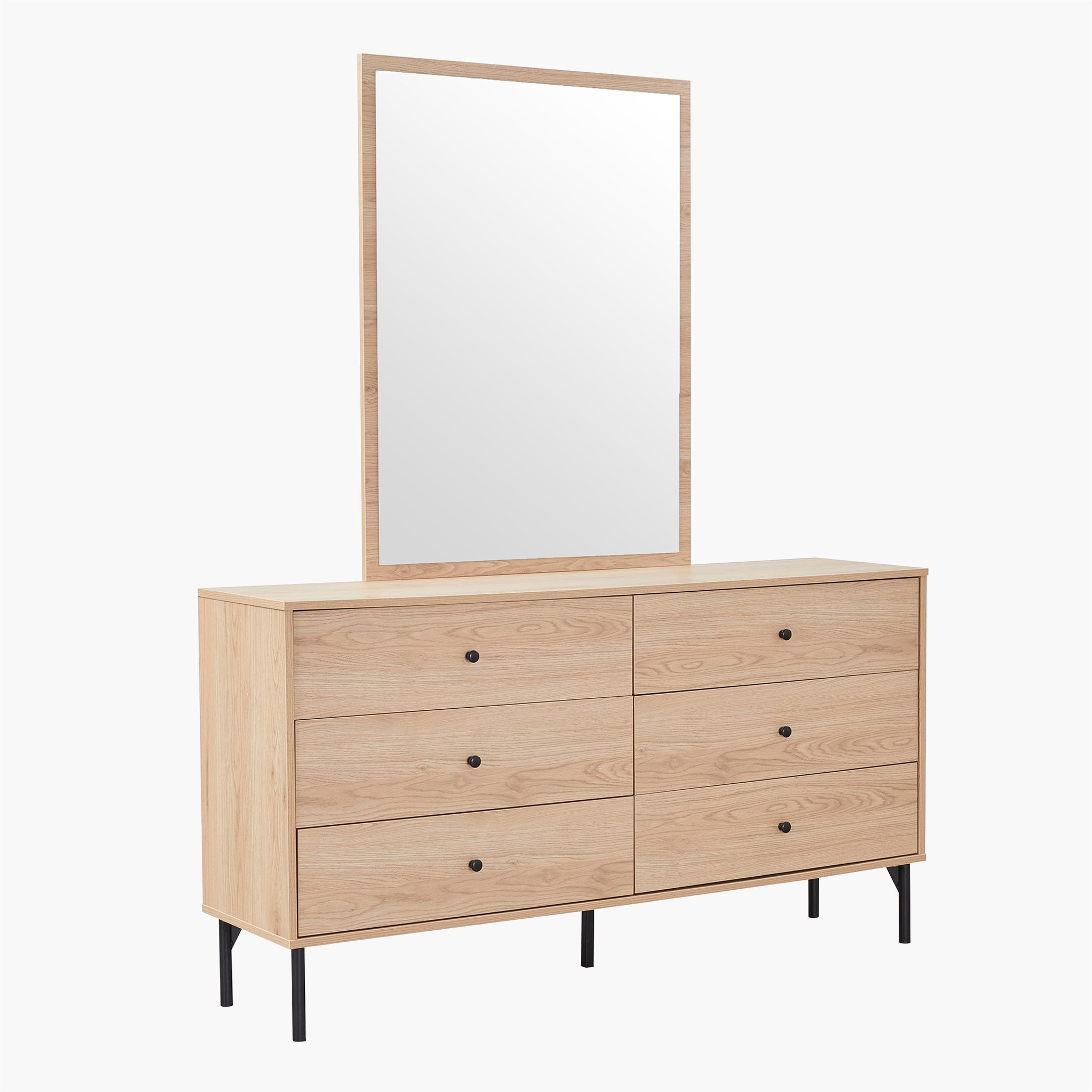 طاولة تزيين رئيسية 6 أدراج من تشارلستون-hbxfurniture-bedroom-dressersandmirrors-image-2