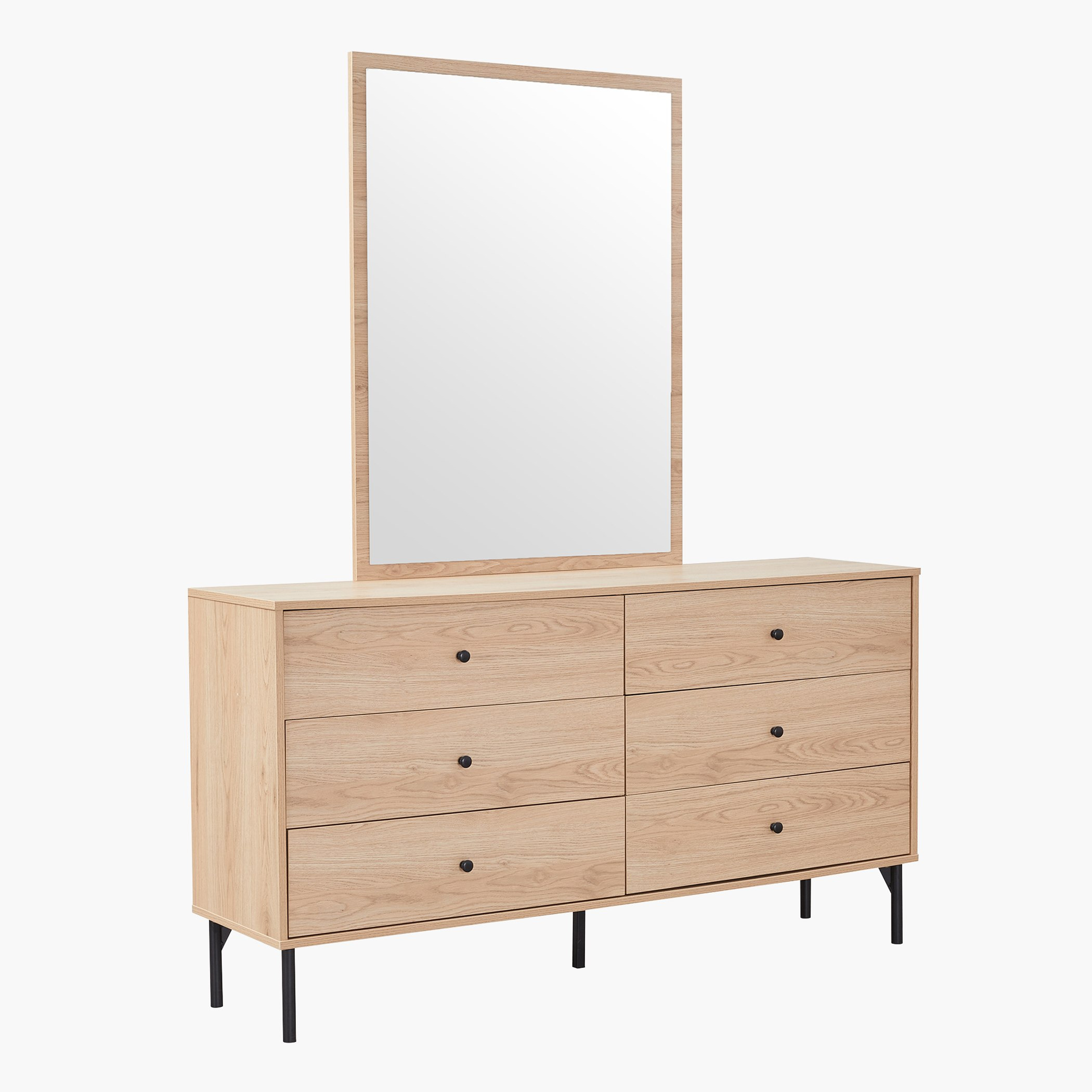 مرآة لطاولة تزيين ماستر 6 أدراج من تشارلستون-hbxfurniture-bedroom-dressersandmirrors-image-3