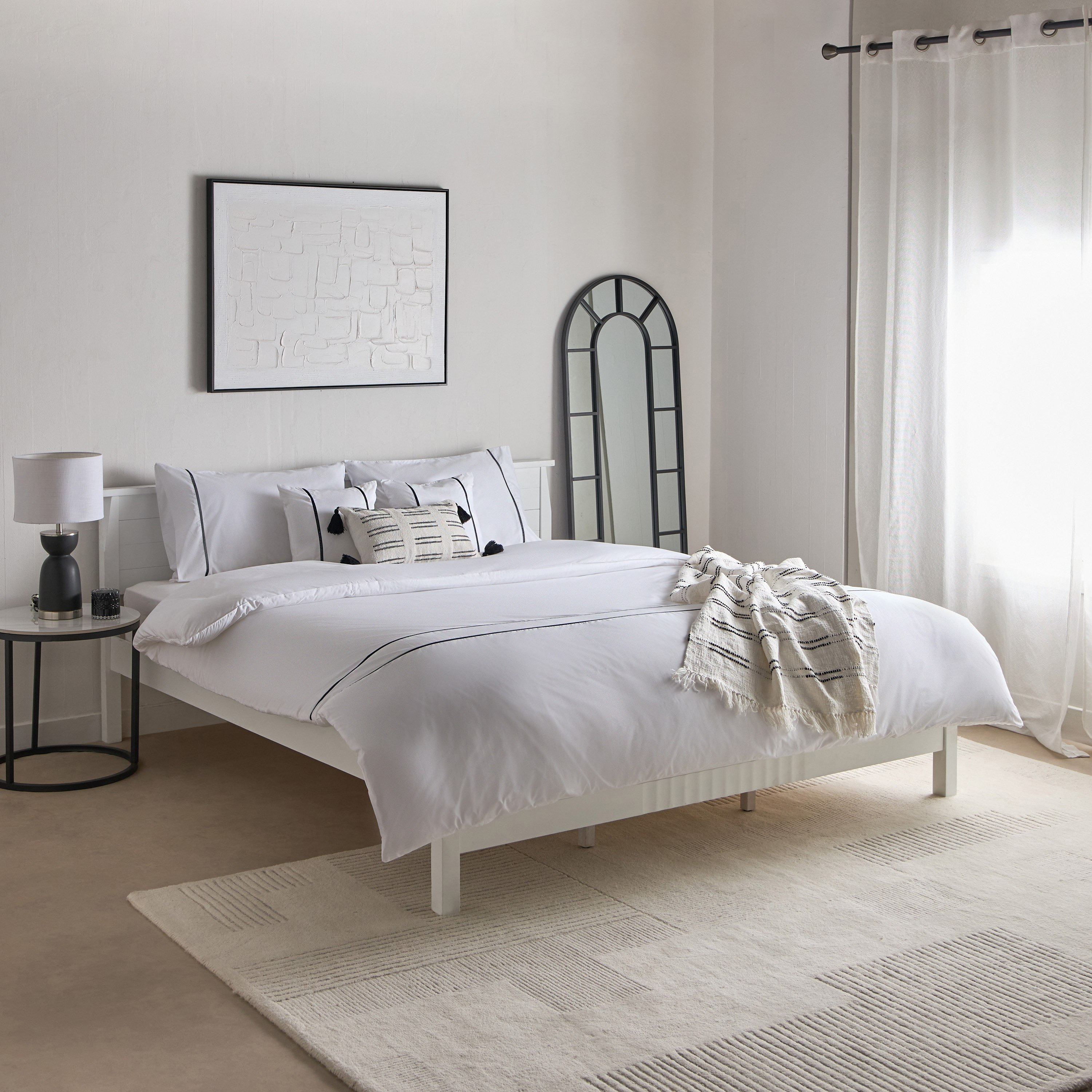 طقم لحاف كينج قطن 5 قطع بحواف دانتيل من وايت هافن - 220x240 سم-hbxhomeware-hbxbedroom-image-11