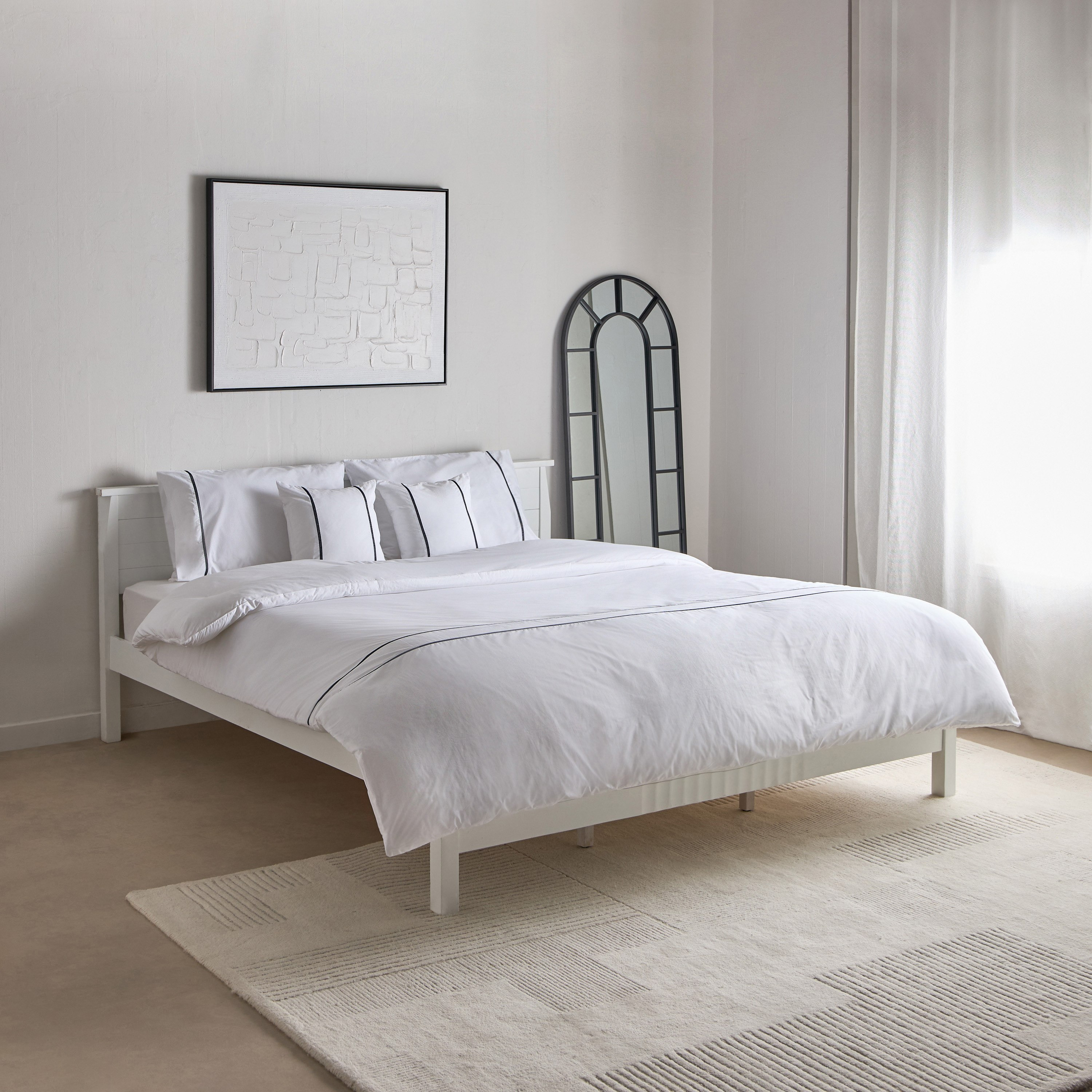 طقم لحاف كينج قطن 5 قطع بحواف دانتيل من وايت هافن - 220x240 سم-hbxhomeware-hbxbedroom-image-2