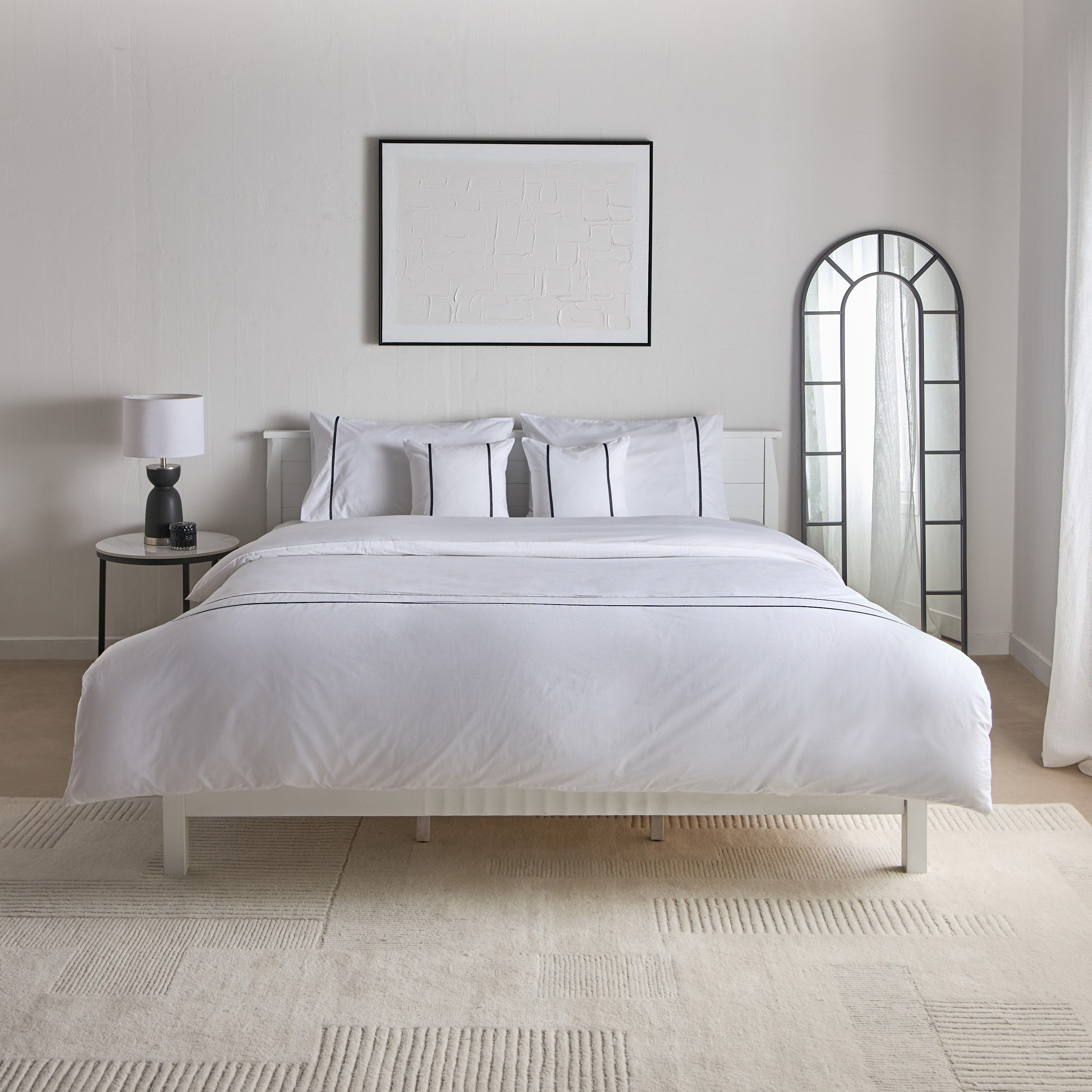 طقم لحاف كينج قطن 5 قطع بحواف دانتيل من وايت هافن - 220x240 سم-hbxhomeware-hbxbedroom-image-3