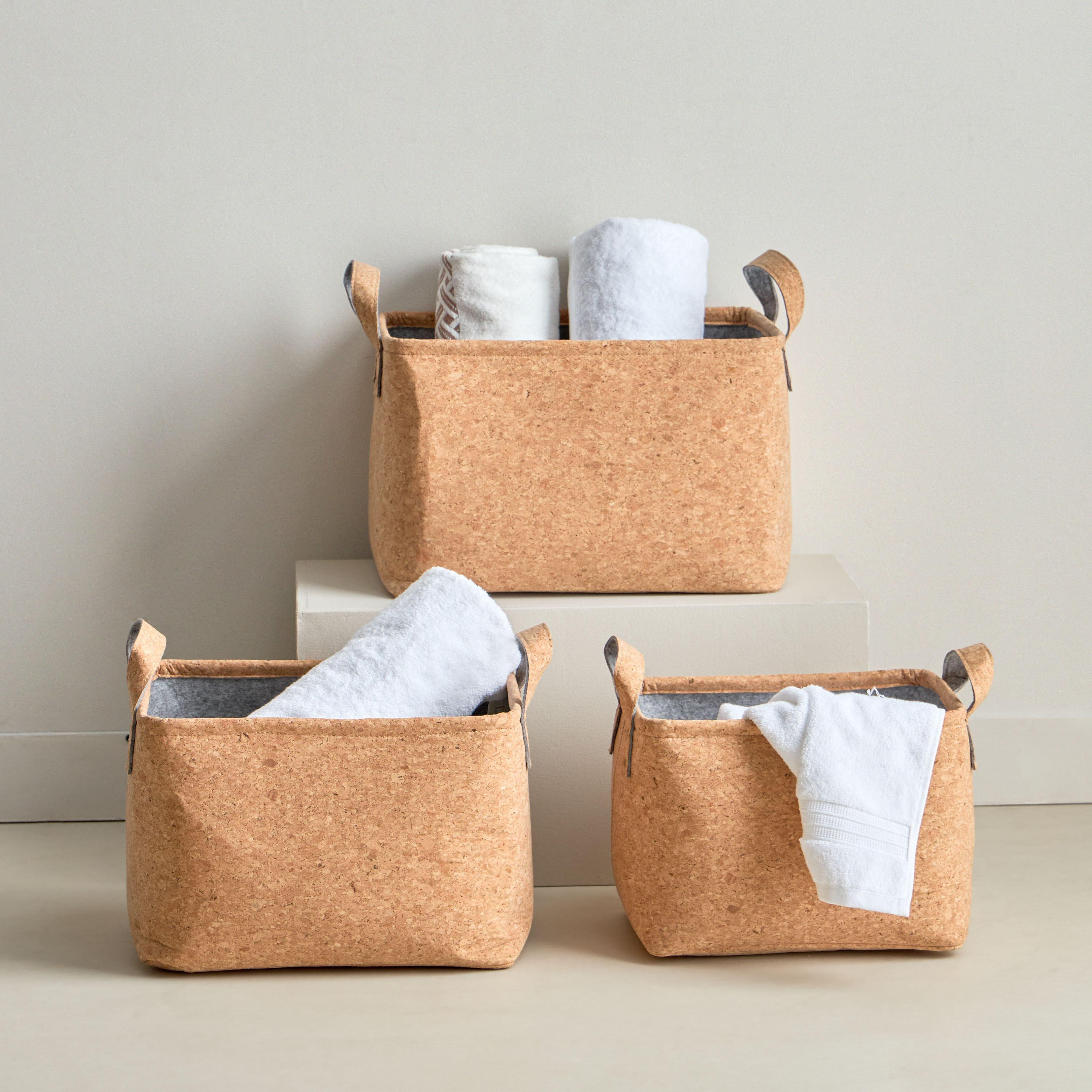 Eden 3-Piece Felt Cork Basket Set-hbxbedroom-bedroomaccessories-bedroomstorage-image-1
