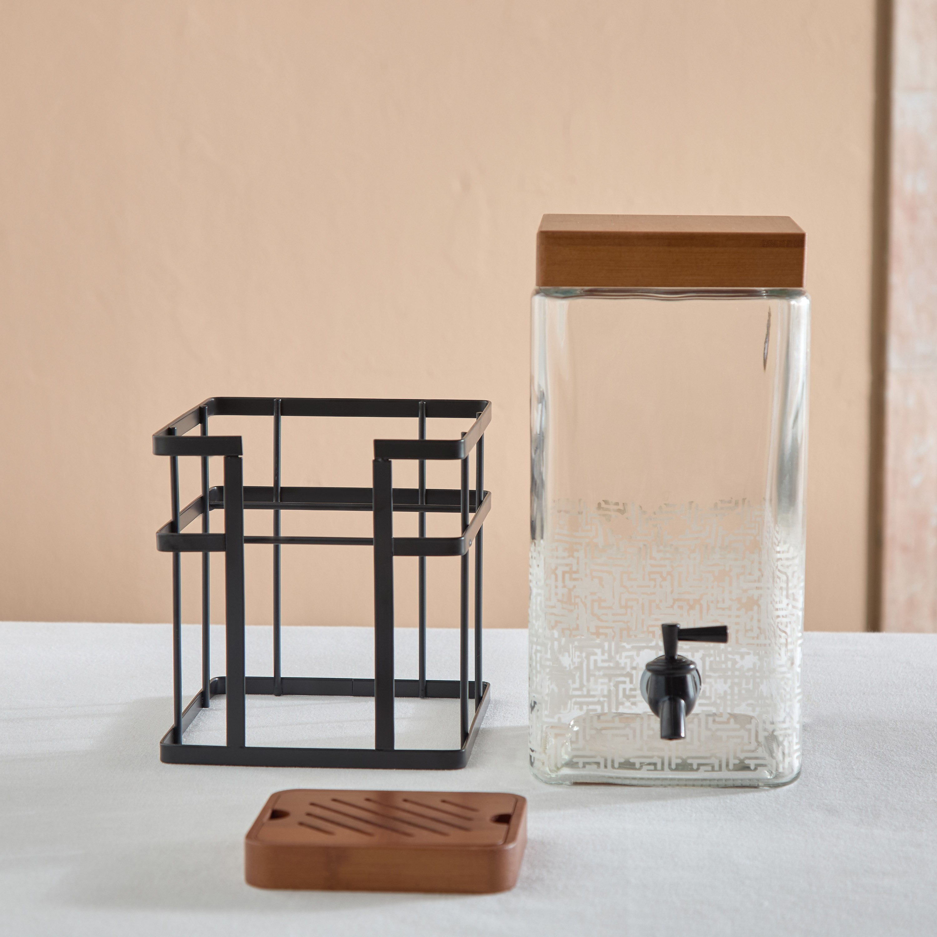 Skyline Mirage Dispenser with Drainer and Iron Stand - 4 L-hbxhomeware-hbxkitchen-image-2