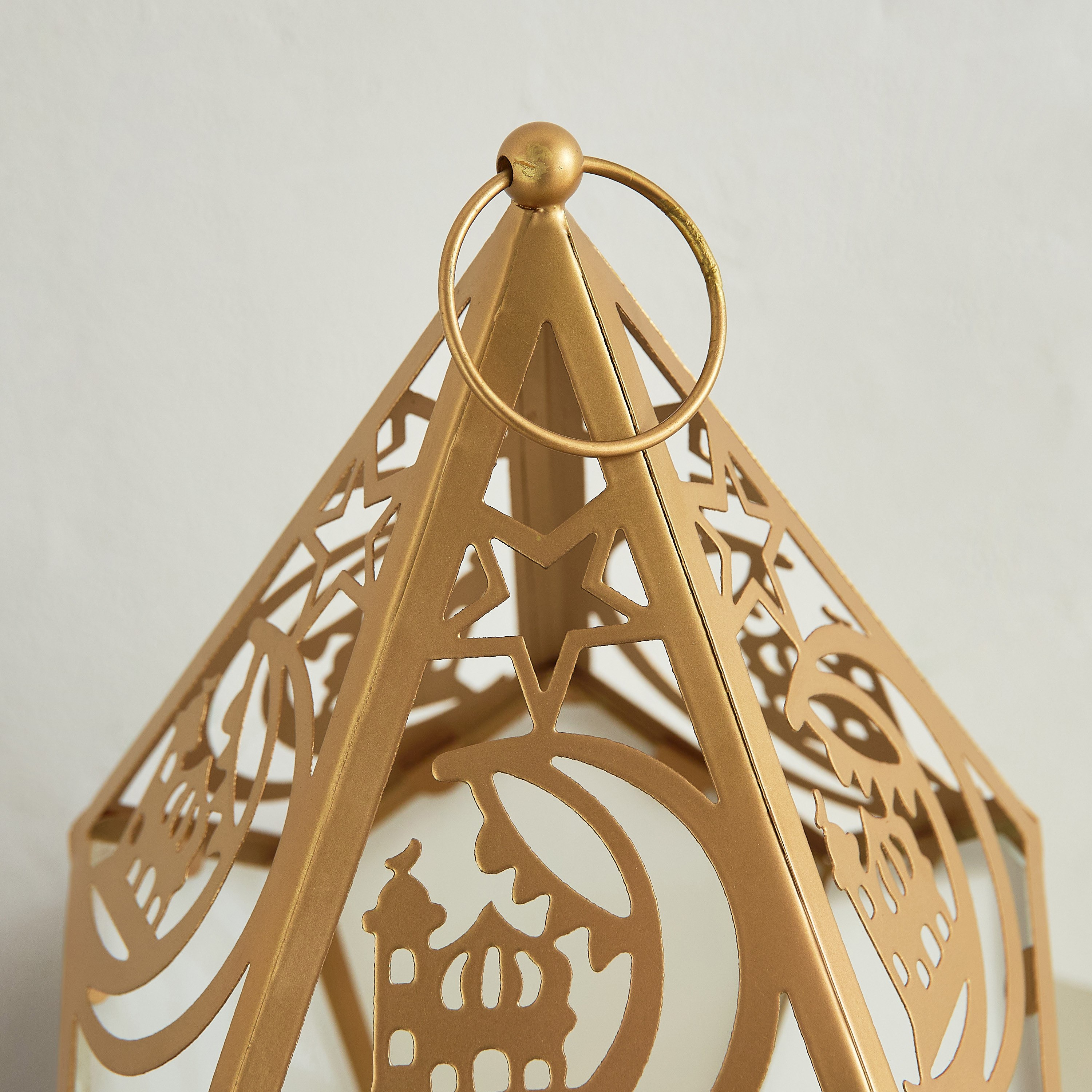 Isaba Metal and Glass Lantern - 20x20x25 cm-hbxdecorandfurnishings-homeaccessories-lanterns-image-4